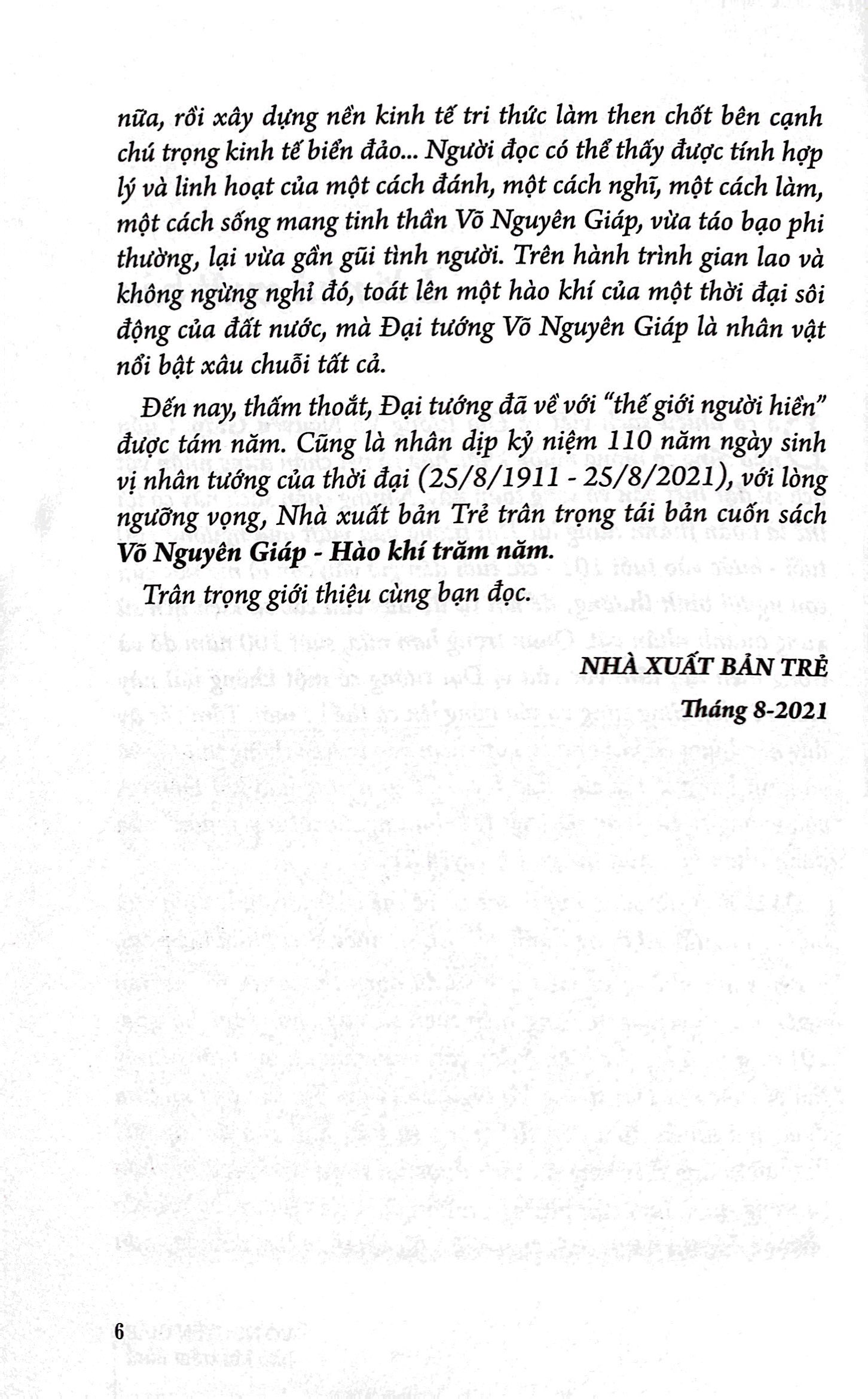 võ nguyên giáp - hào khí trăm năm (tái bản) - Ảnh 4