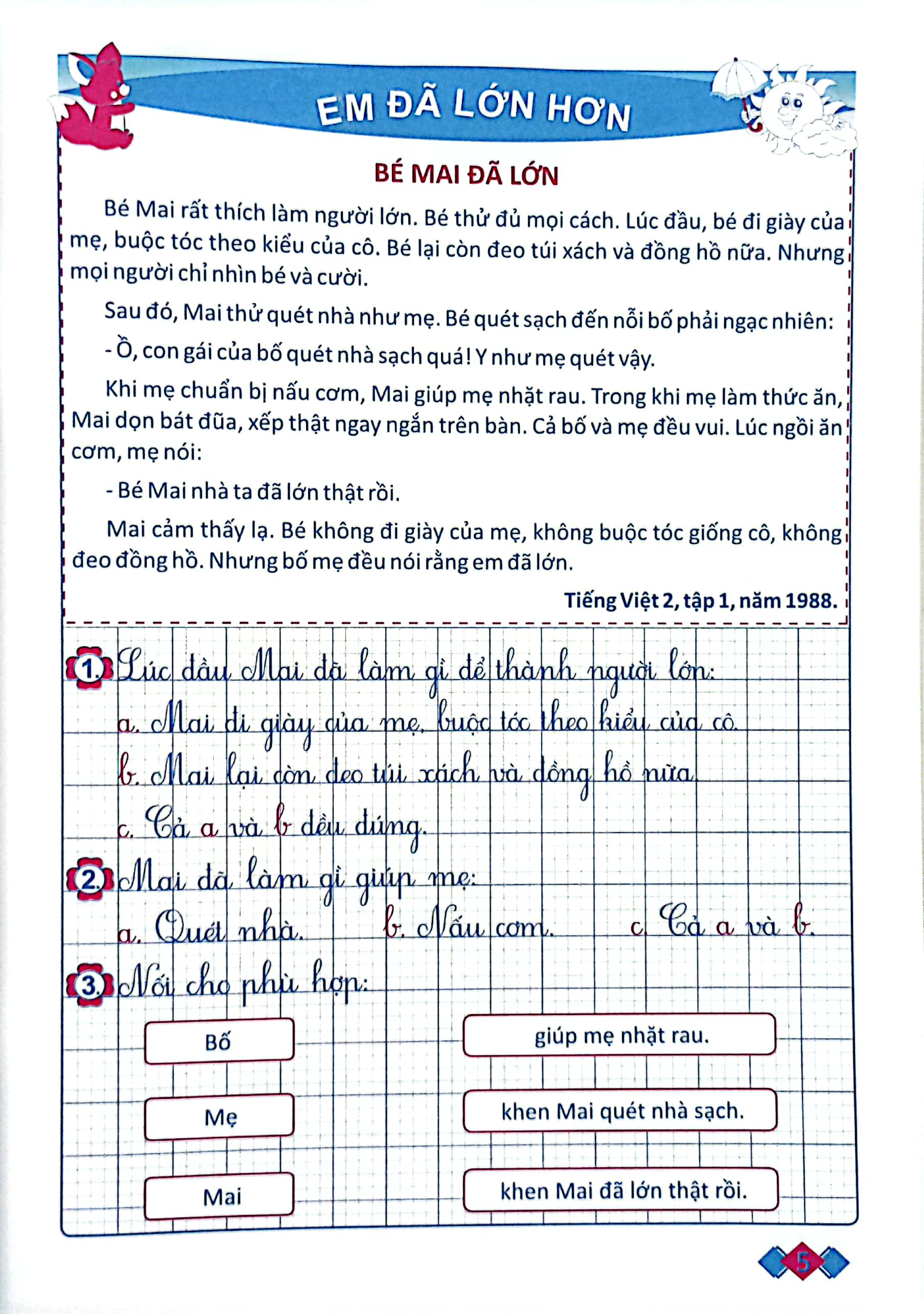 vở ô li bài tập tiếng việt lớp 2 - tập 1 (chân trời) - Ảnh 5