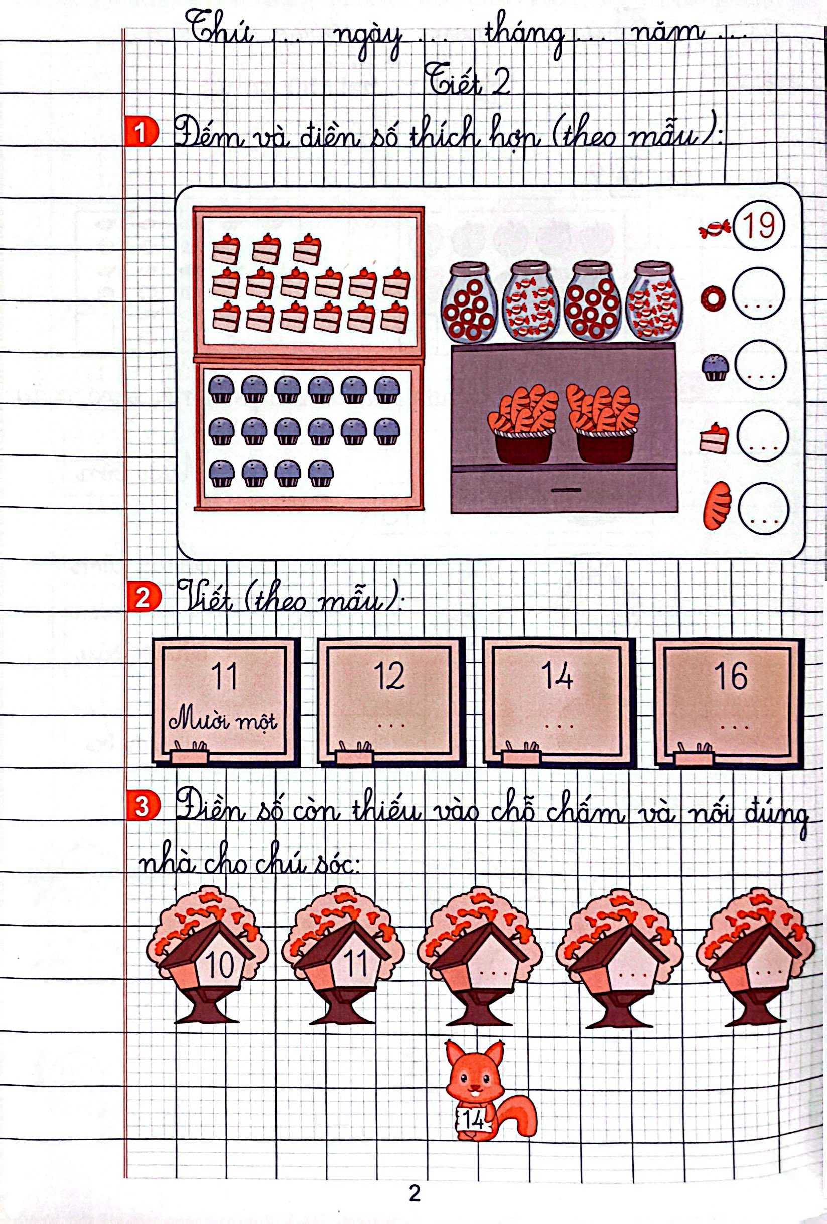 vở ô li bài tập toán 1 - quyển 2 (kết nối) (2021) - Ảnh 4