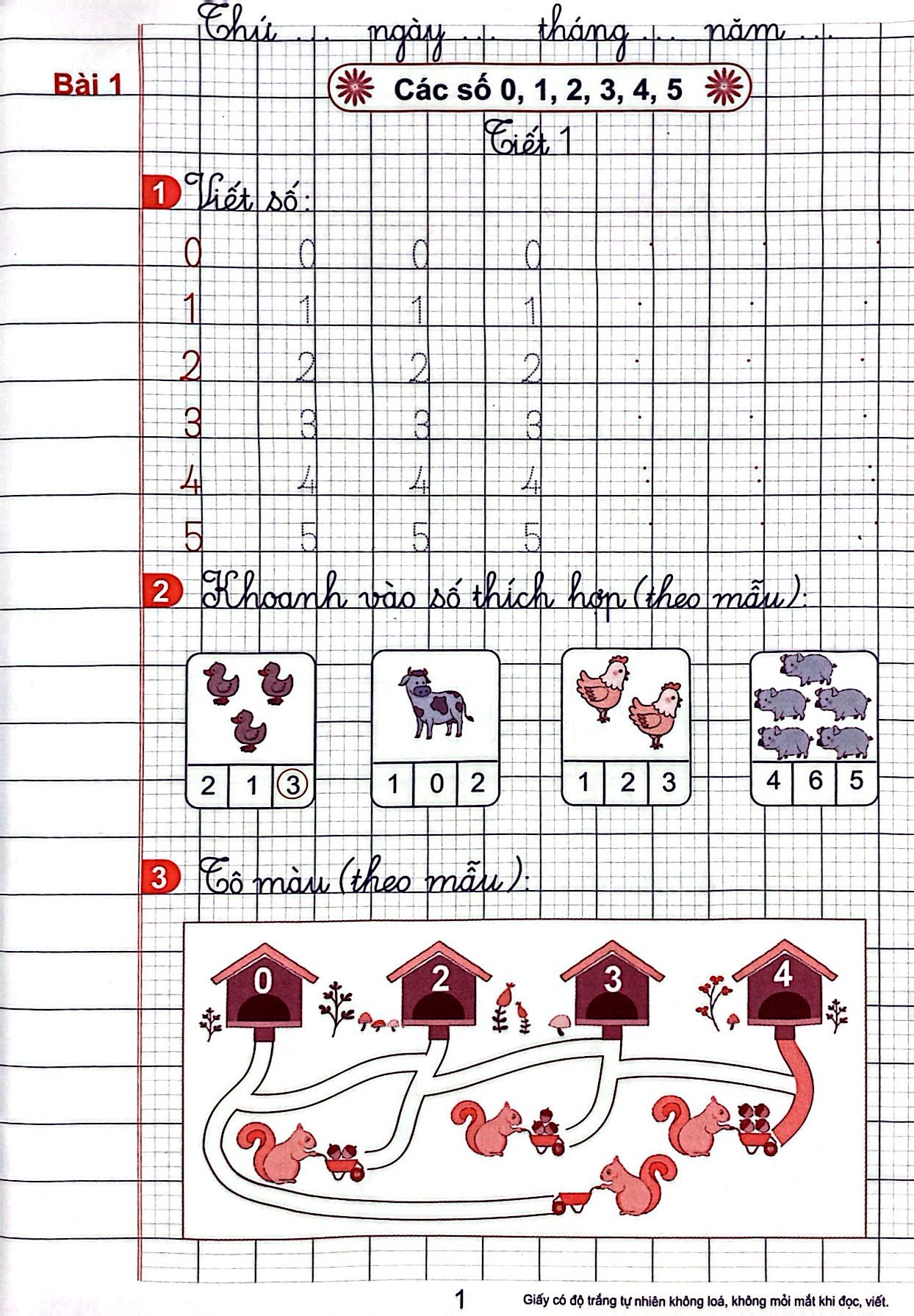 vở ô li bài tập toán 1 - tập 1 (kết nối - 2022) - Ảnh 4