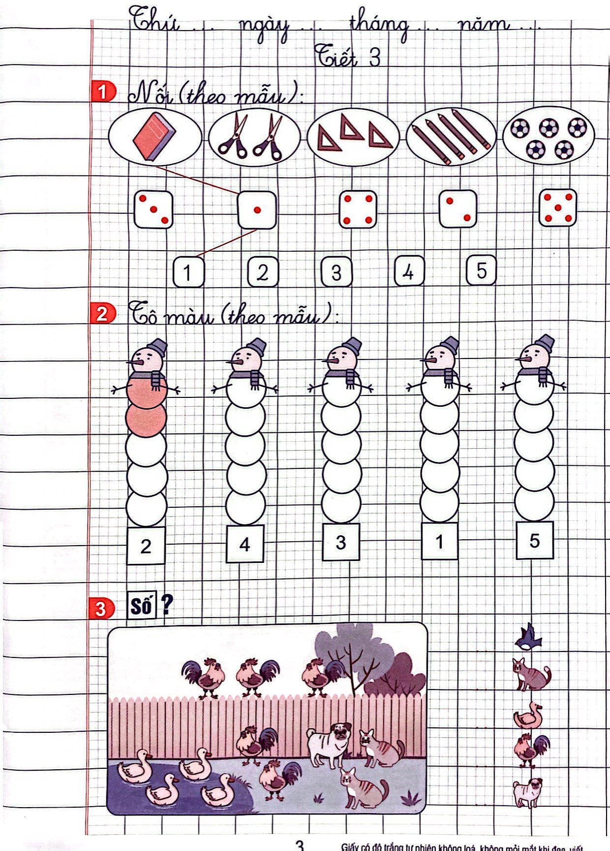 vở ô li bài tập toán 1 - tập 1 (kết nối - 2022) - Ảnh 6