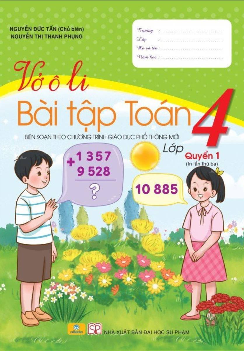 vở ô li bài tập toán 4 - quyển 1 - Ảnh 2