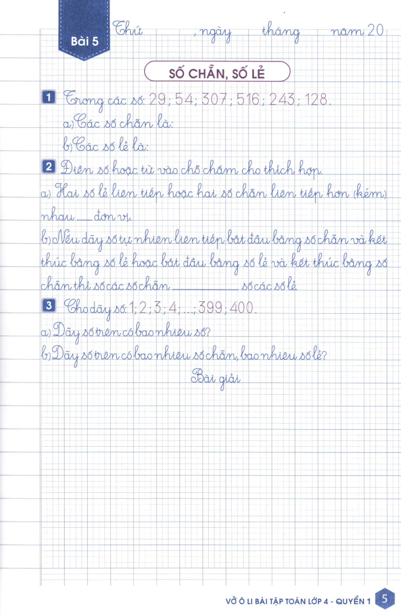 vở ô li bài tập toán 4 - quyển 1 - Ảnh 7