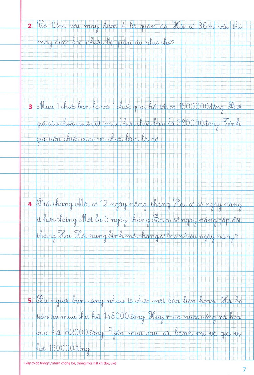 vở ô li bài tập toán 5/1 (bám sát sgk cánh diều) - Ảnh 7