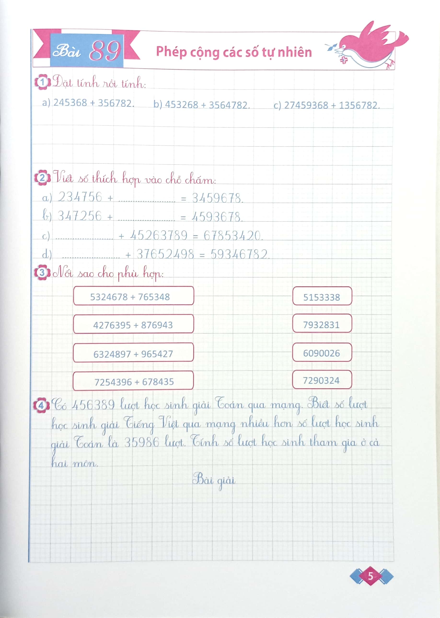 vở ô li bài tập toán lớp 4 - tập 2 - Ảnh 4