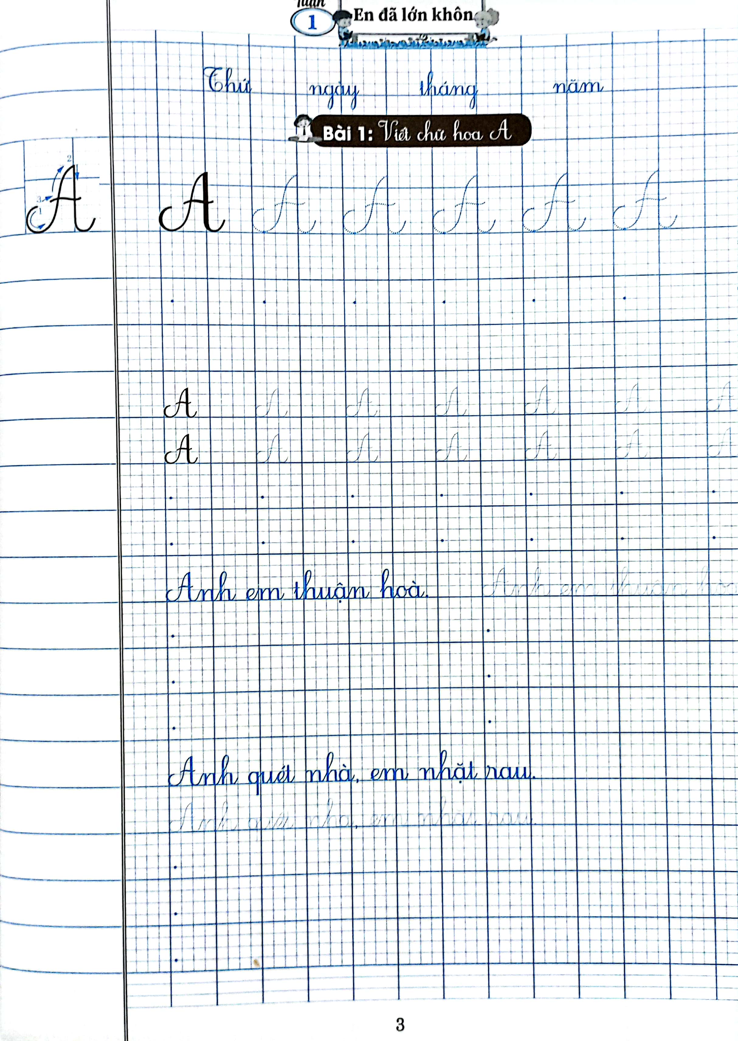 vở ô li có chữ viết mẫu 2 - quyển 1 (chân trời sáng tạo) - Ảnh 3