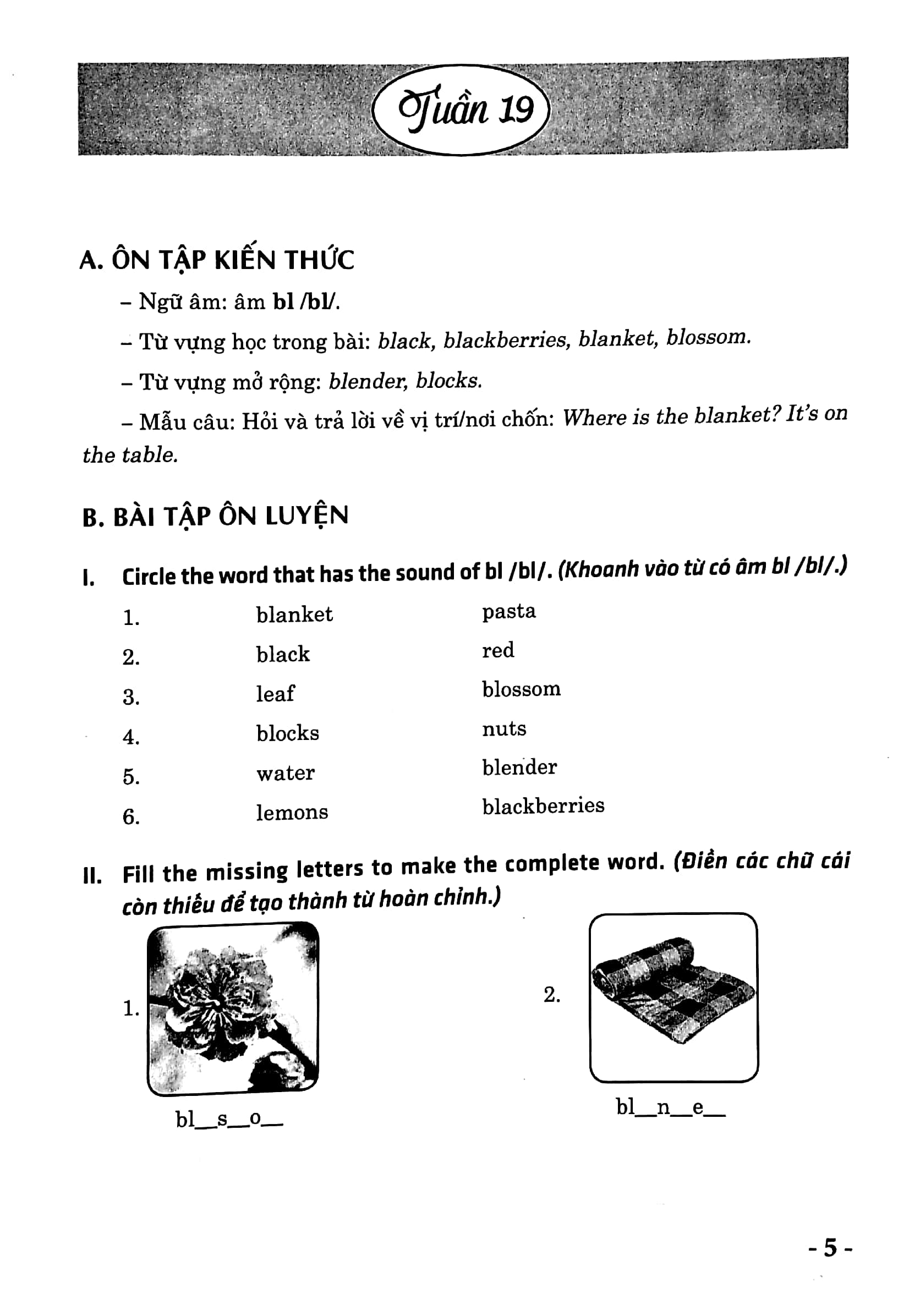 vở ôn tập cuối tuần tiếng anh lớp 2 - tập 2 (theo chương trình giáo dục phổ thông mới) - Ảnh 5