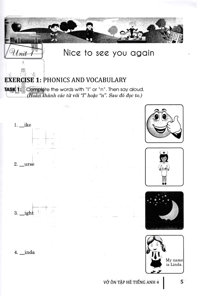 vở ôn tập hè tiếng anh 4 (dùng chung cho các bộ sgk hiện hành) - Ảnh 4