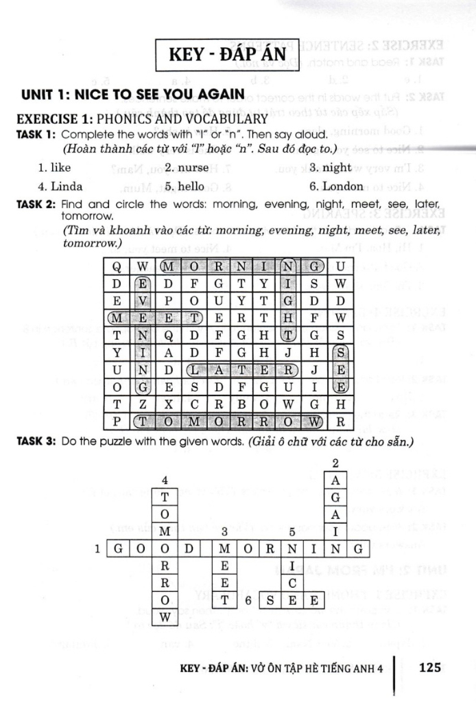 vở ôn tập hè tiếng anh 4 (dùng chung cho các bộ sgk hiện hành) - Ảnh 5
