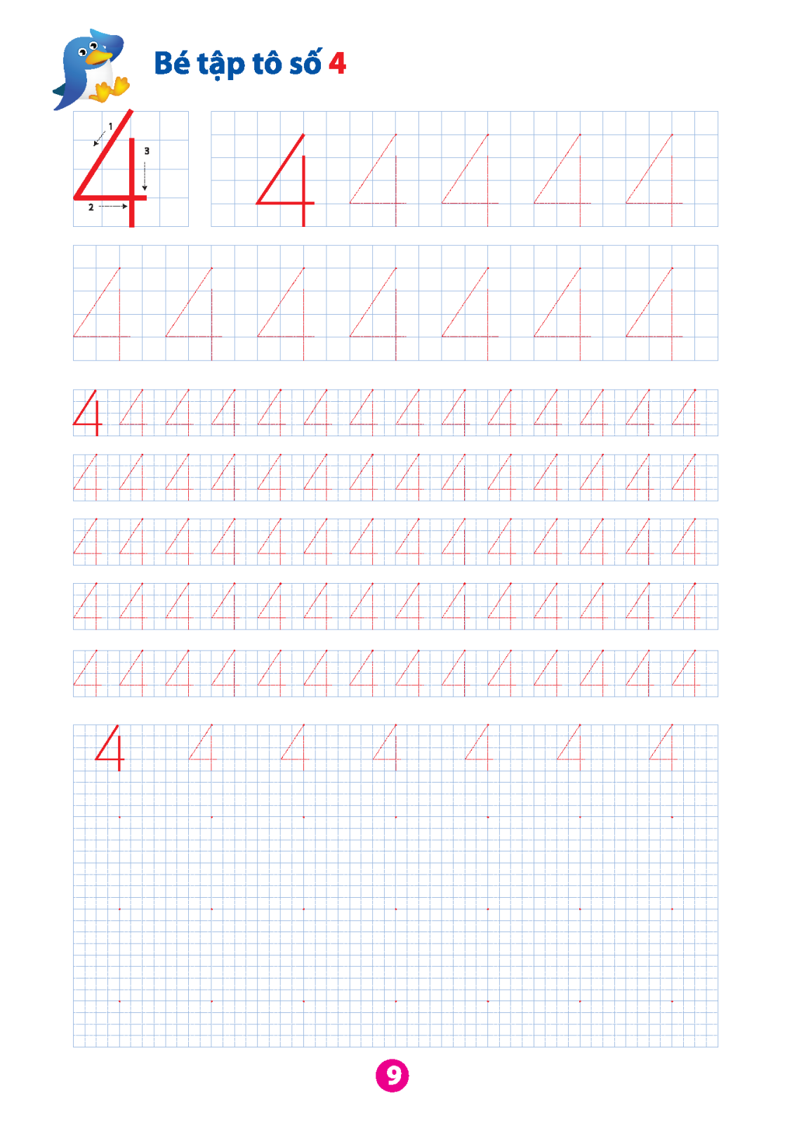 vở tập tô chữ số (dành cho bé từ 5 - 6 tuổi) (tái bản) - Ảnh 10