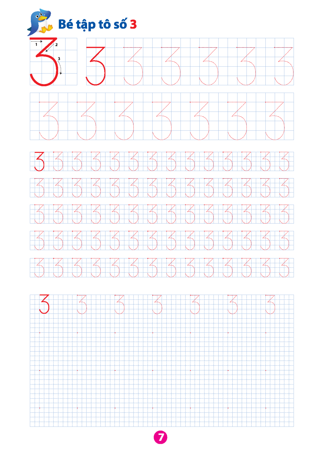 vở tập tô chữ số (dành cho bé từ 5 - 6 tuổi) (tái bản) - Ảnh 8