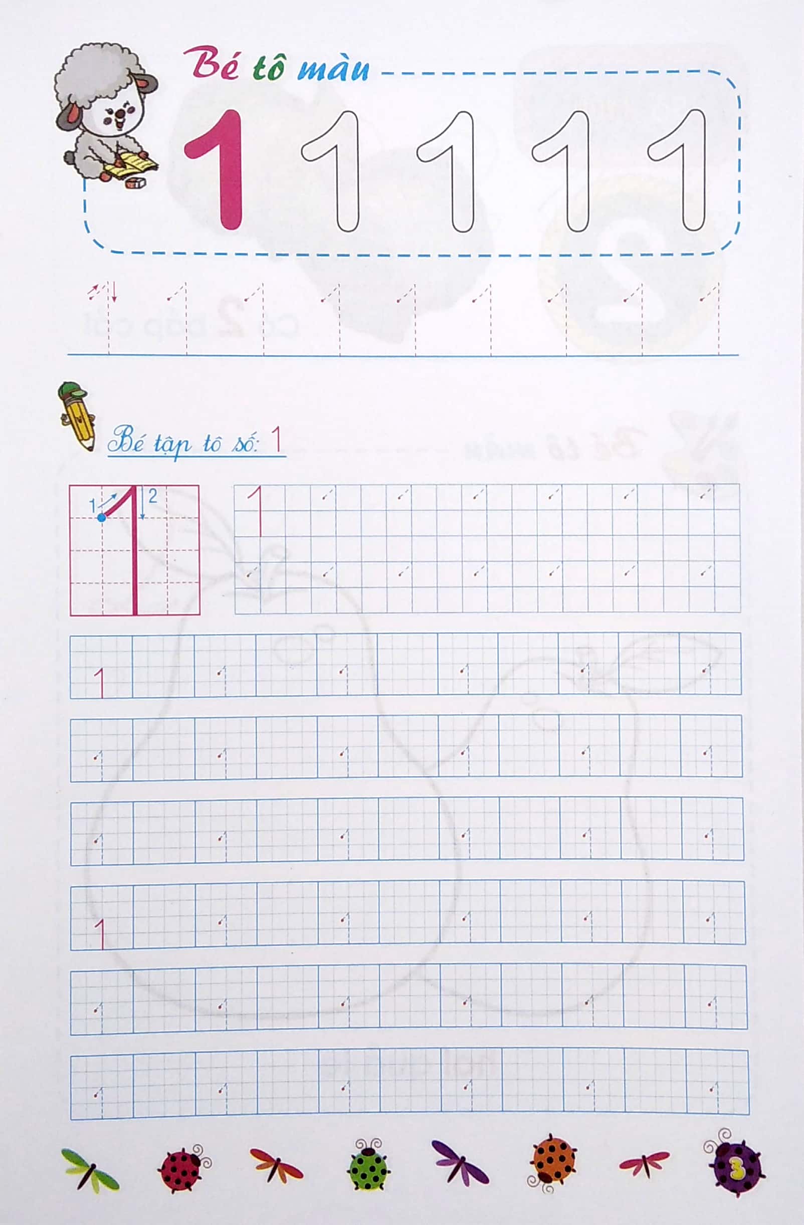 vở tập tô chữ số (dành cho trẻ 5-6 tuổi) - Ảnh 4