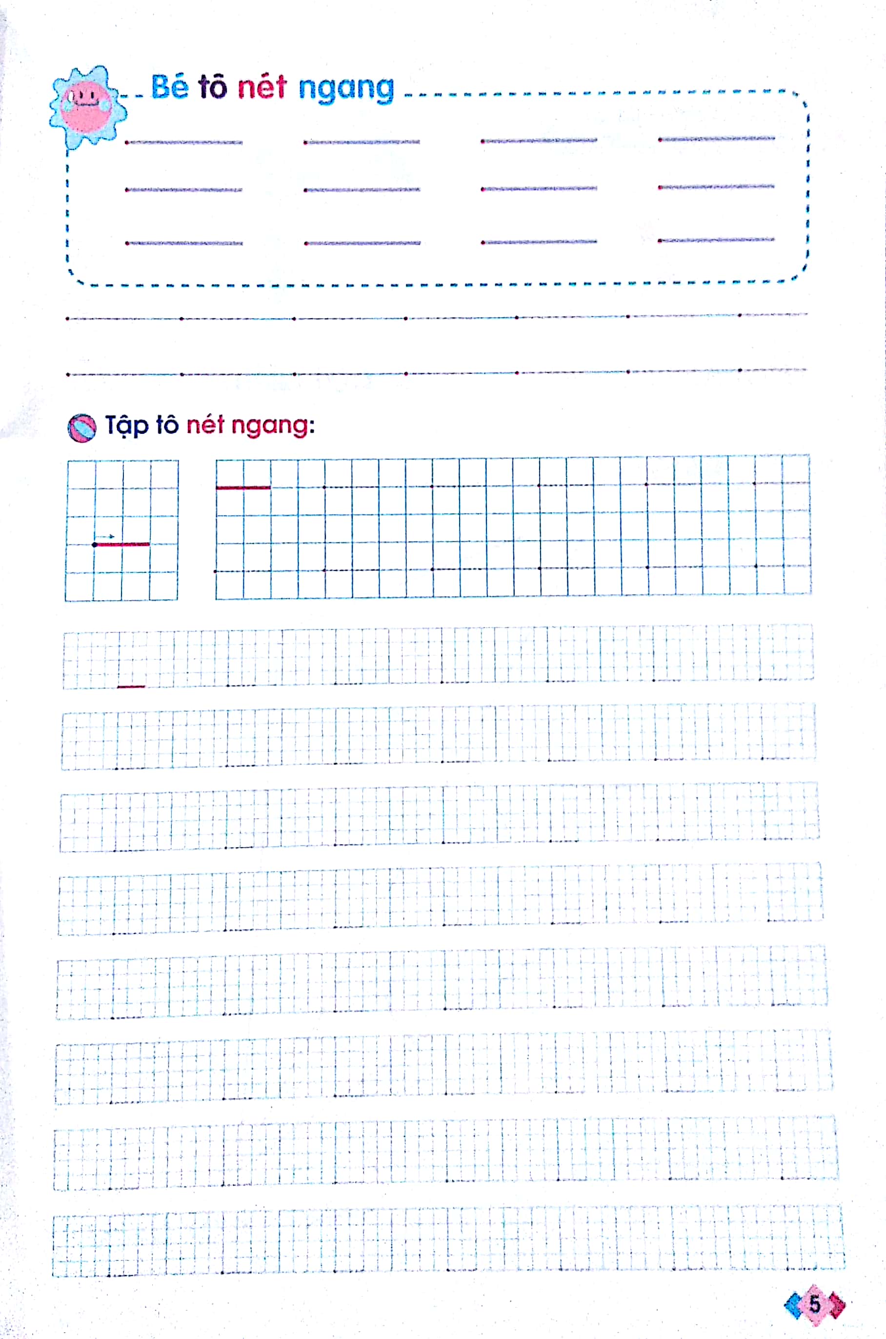 vở tập tô nét cơ bản - dành cho trẻ 5-6 tuổi - Ảnh 5