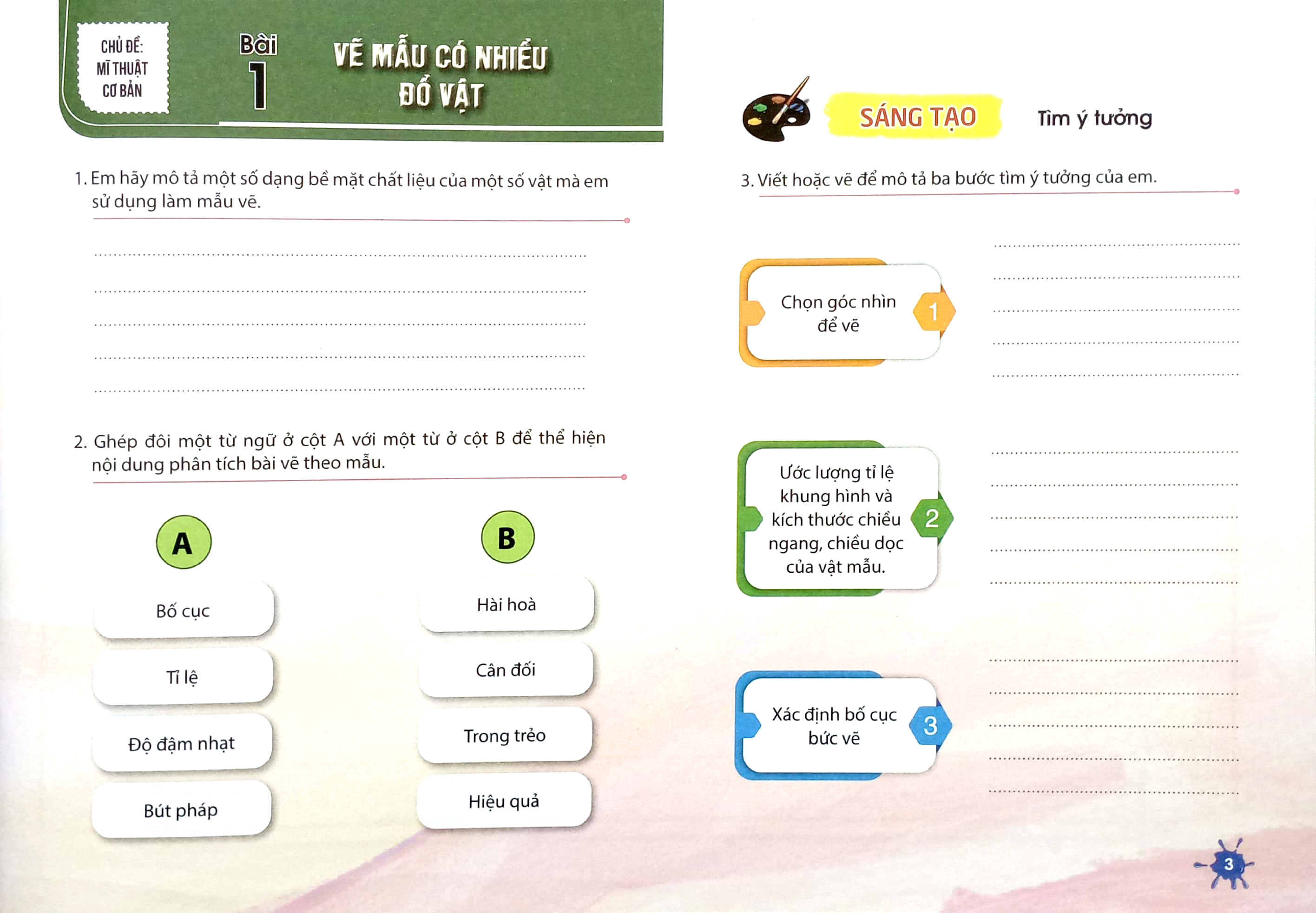 vở thực hành mĩ thuật 9 (cánh diều) (chuẩn) - Ảnh 5