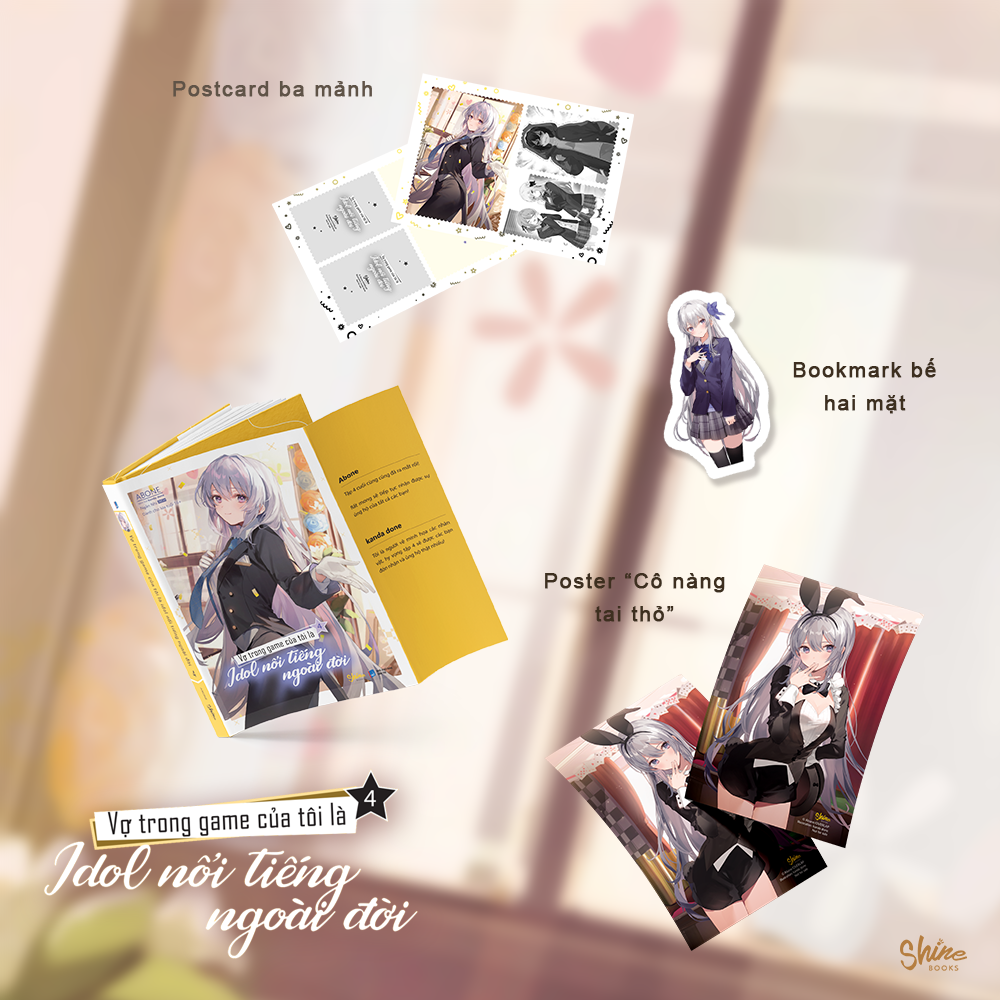 vợ trong game của tôi là idol nổi tiếng ngoài đời - tập 4 - bản đặc biệt - tặng kèm bookmark bế hai mặt + postcard ba mảnh + poster a4 - Ảnh 2