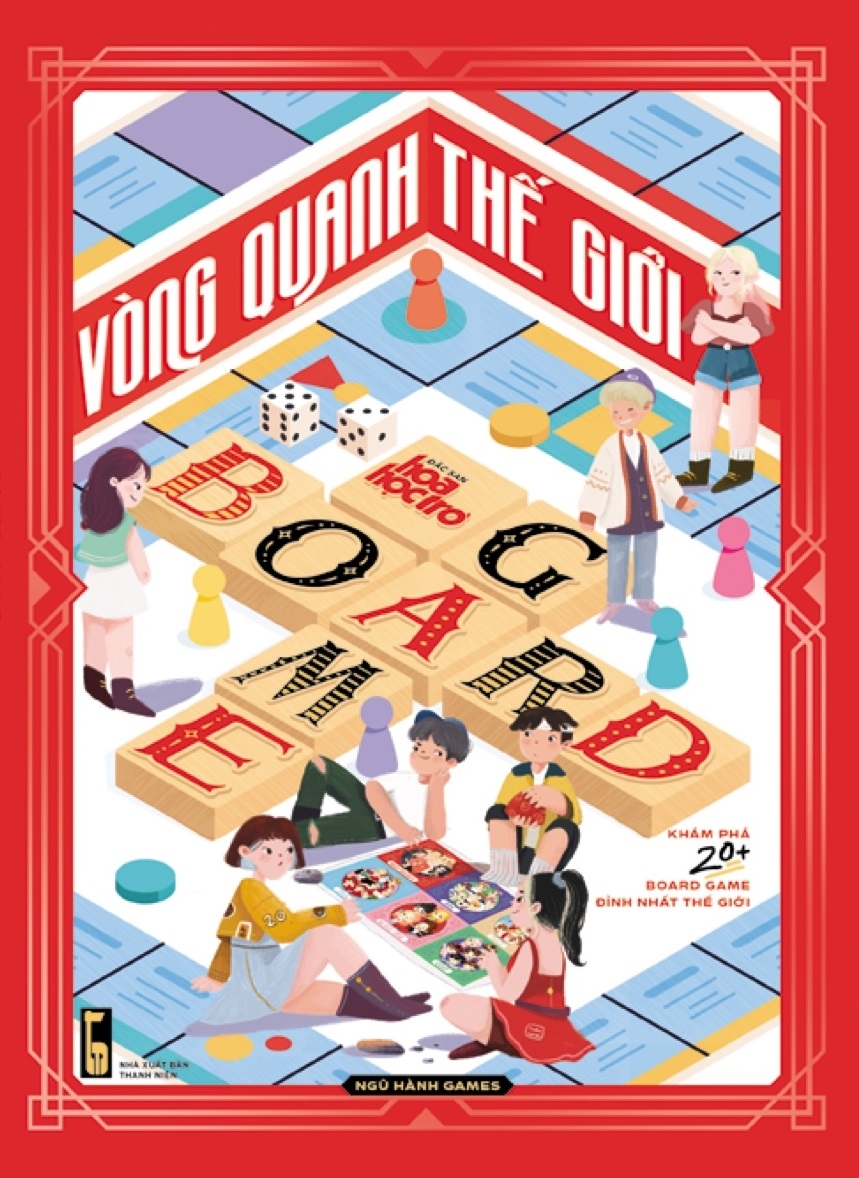 vòng quanh thế giới board game - sách độc quyền fahasa - tặng kèm poster 40x60cm idol game + game vòng quanh thế giới + 01 tờ hướng dẫn cắt, gấp xí ngầu in màu - Ảnh 2