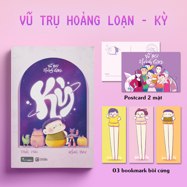 vũ trụ hoảng loạn - kỳ - tặng kèm 1 postcard 2 mặt + 3 bookmark 2 mặt bồi cứng