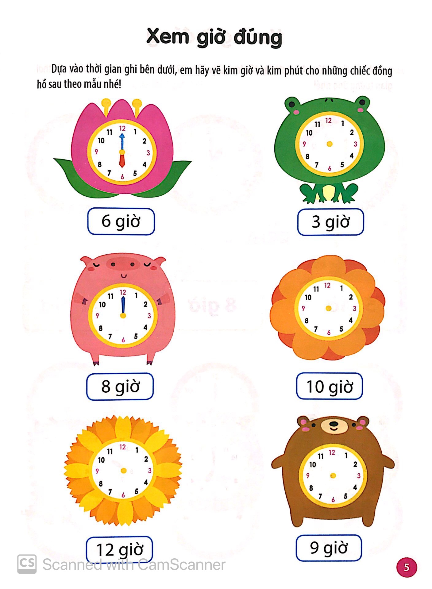 vui học toán - học xem giờ - Ảnh 8