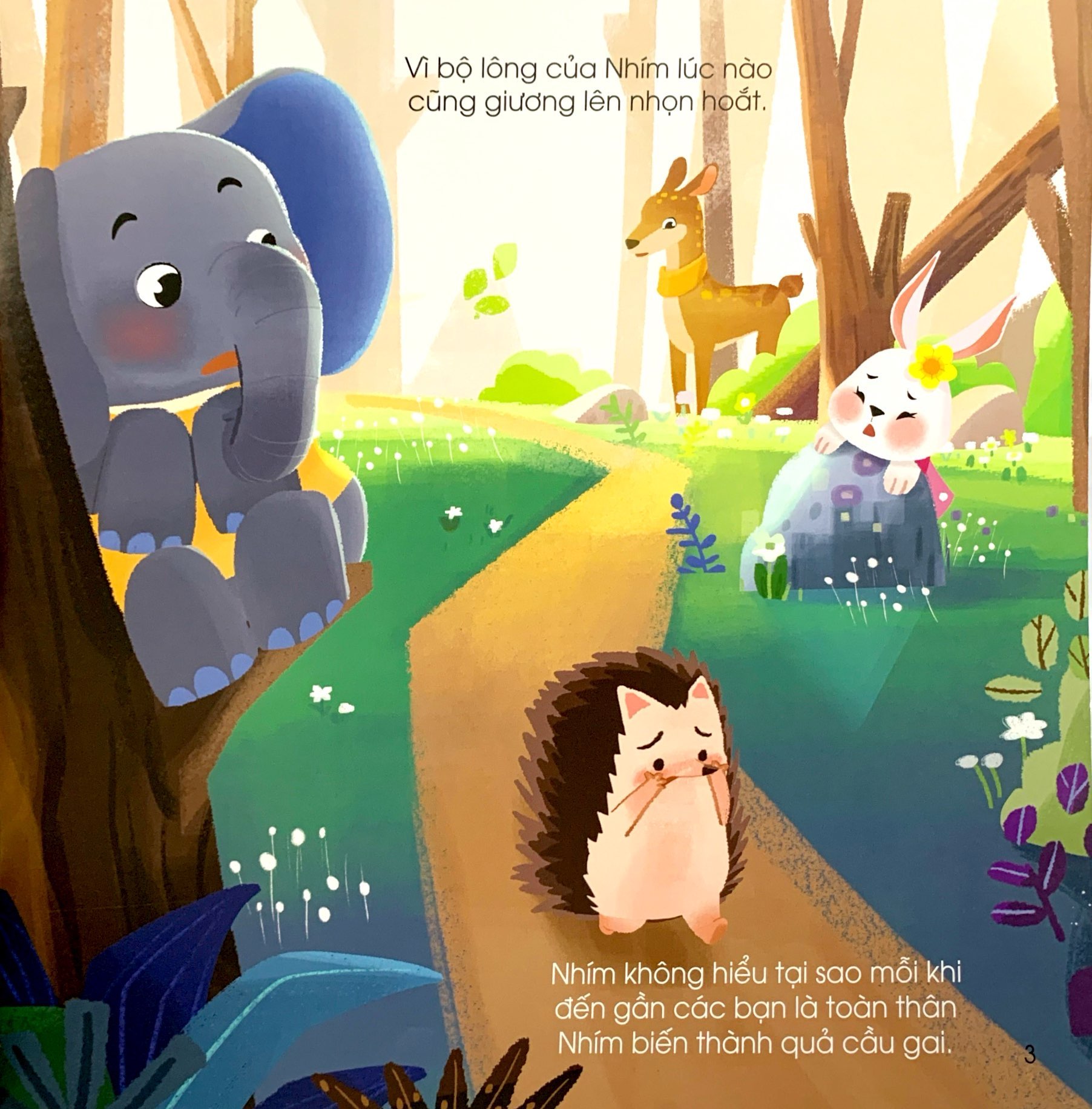 vun đắp tâm hồn - chuyện ở rừng vi vu - nhím nhút nhát và bộ lông nhọn hoắt - Ảnh 4
