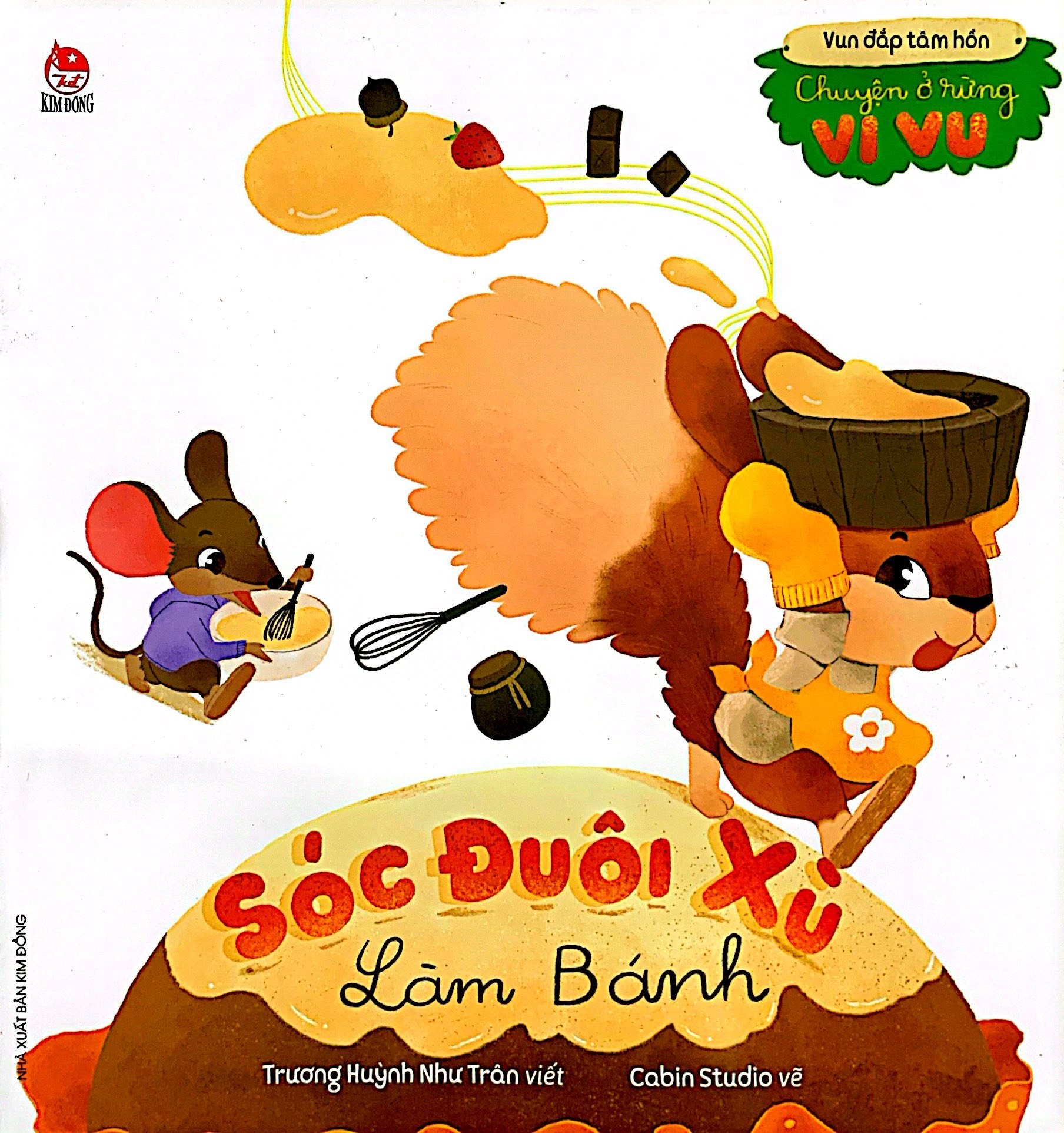 vun đắp tâm hồn - chuyện ở rừng vi vu - sóc đuôi xù làm bánh - Ảnh 2