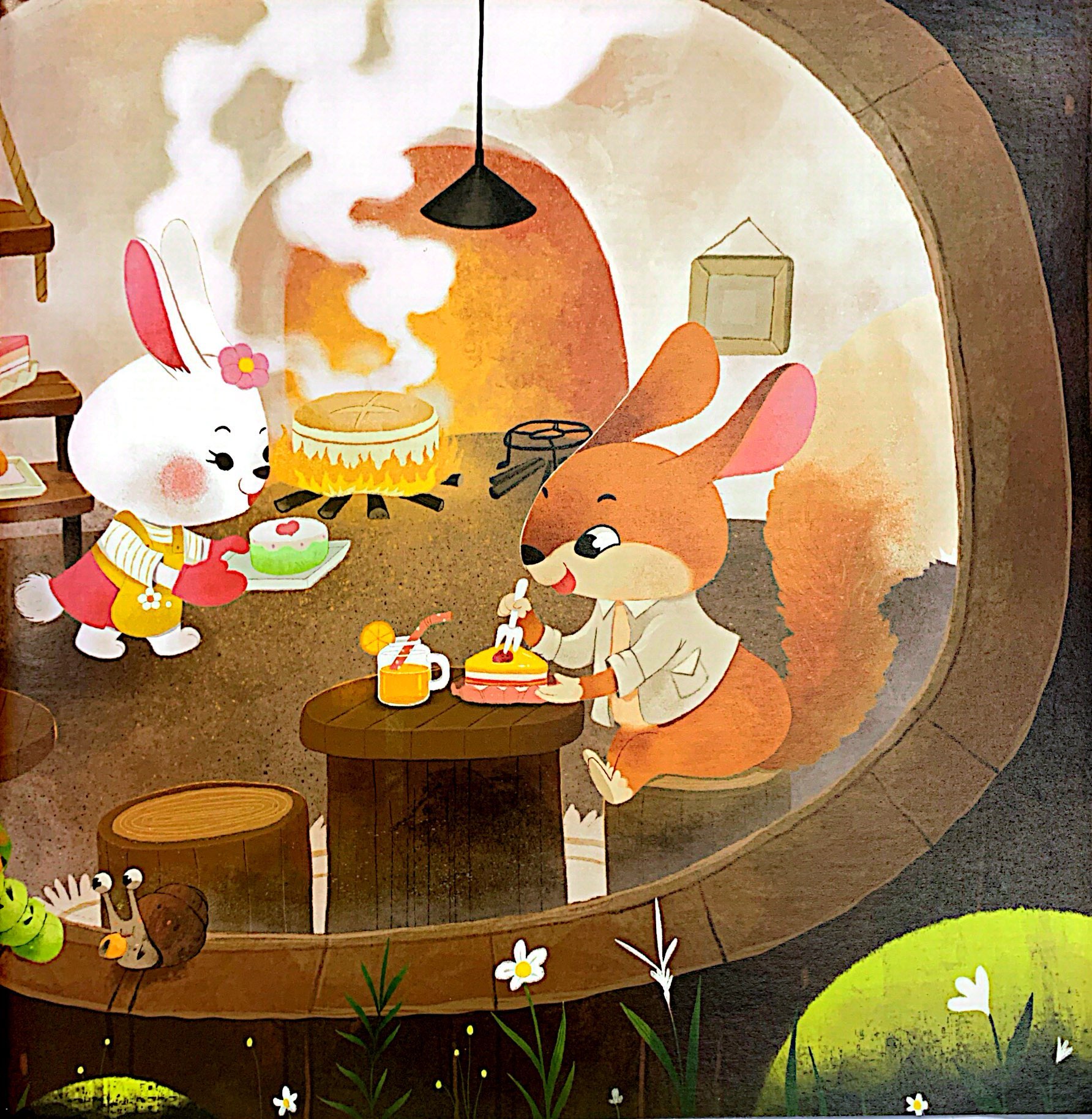 vun đắp tâm hồn - chuyện ở rừng vi vu - sóc đuôi xù làm bánh - Ảnh 4