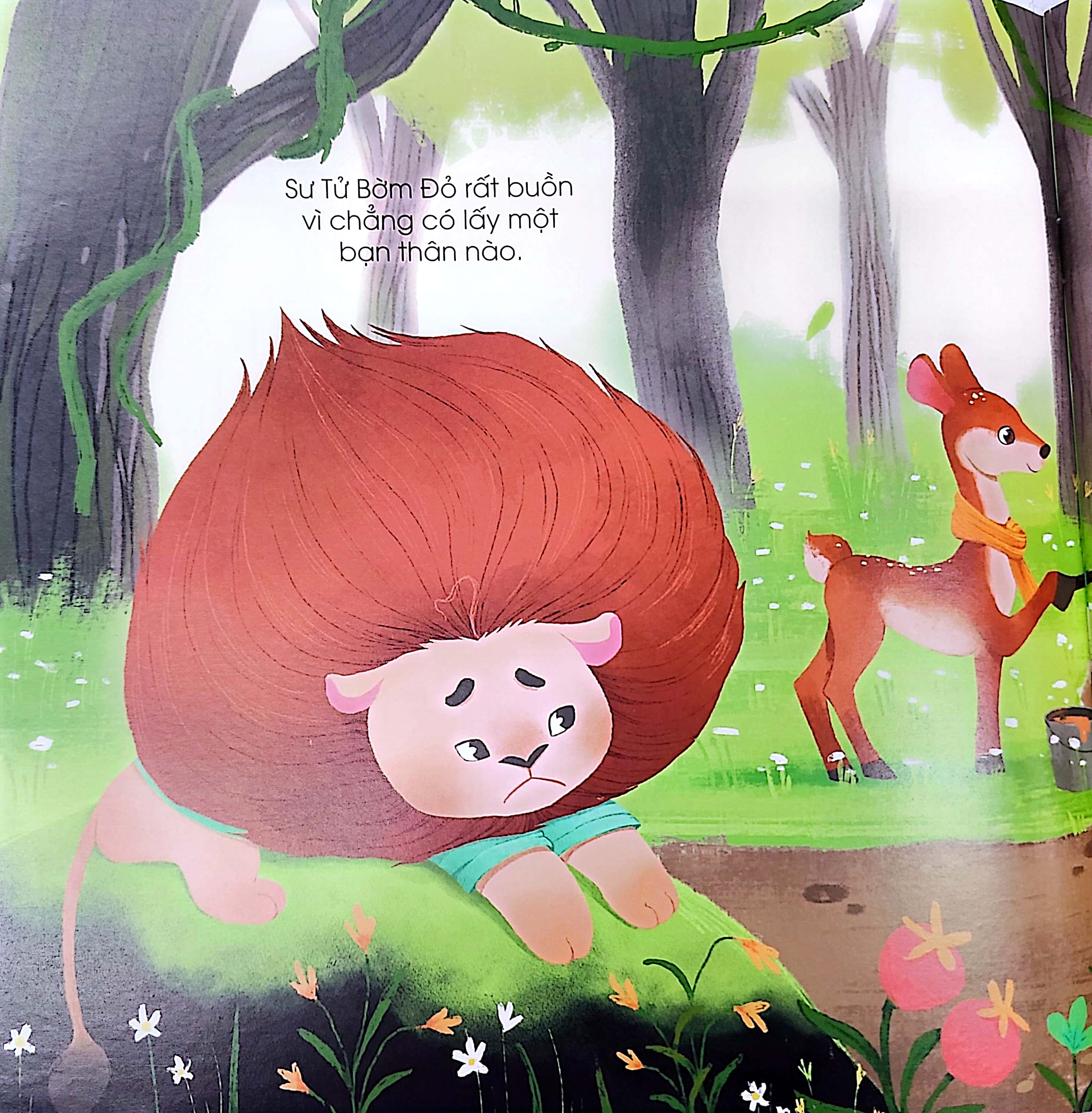 vun đắp tâm hồn - chuyện ở rừng vi vu - sư tử bờm đỏ tìm bạn thân - Ảnh 3