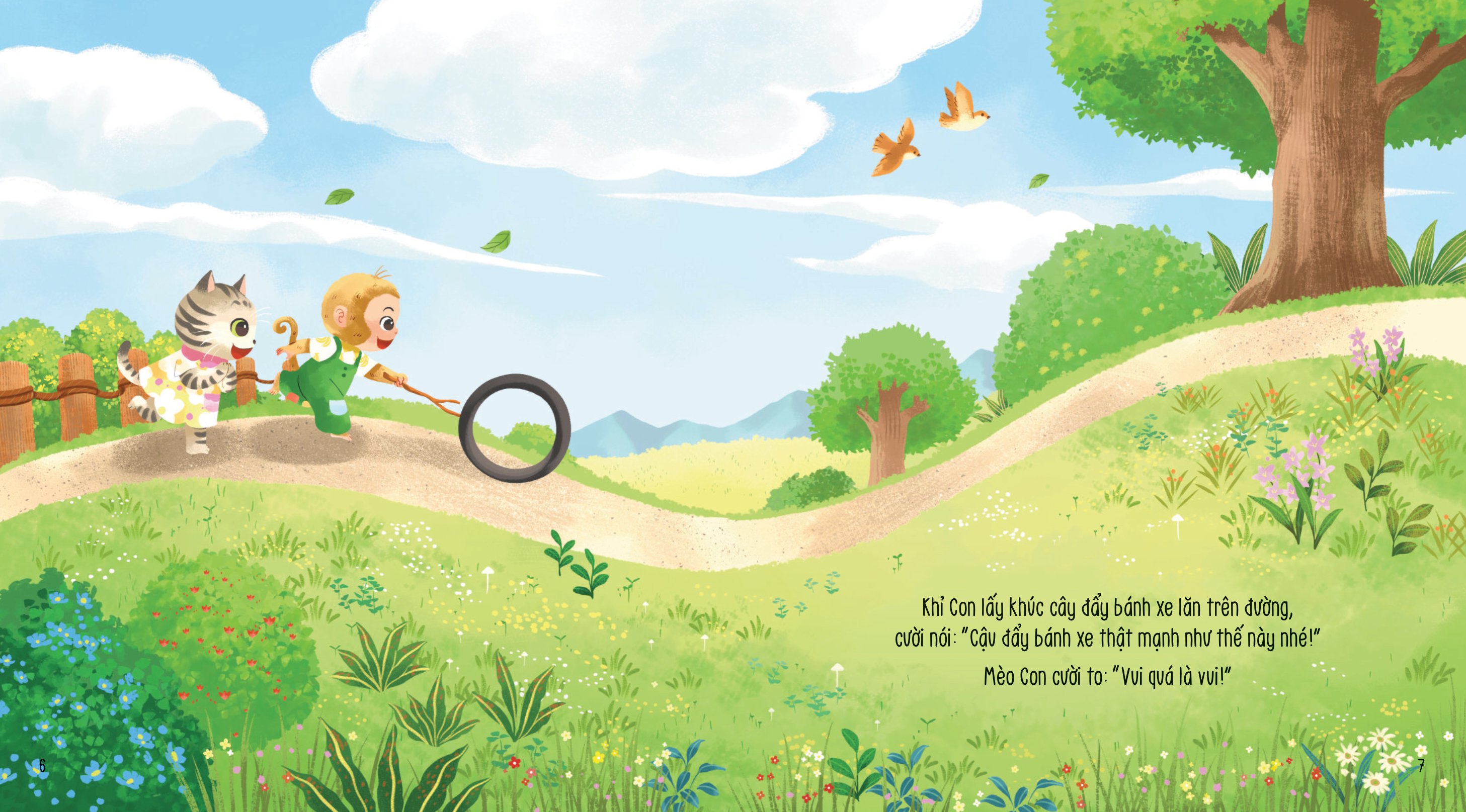 vun đắp tâm hồn - khỉ con và các bạn vui nhộn - bánh xe ngộ nghĩnh - Ảnh 6