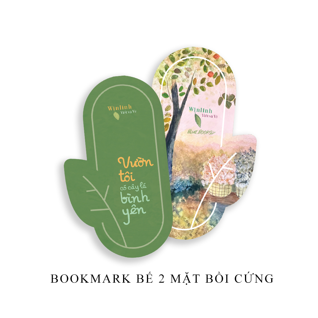 vườn tôi có cây lá bình yên - tặng kèm 1 bookmark bế 2 mặt bồi cứng + 3 postcard 2 mặt bồi cứng - Ảnh 3