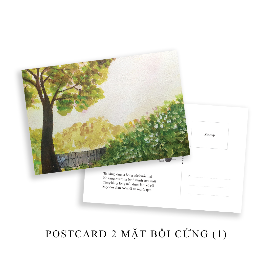 vườn tôi có cây lá bình yên - tặng kèm 1 bookmark bế 2 mặt bồi cứng + 3 postcard 2 mặt bồi cứng - Ảnh 4