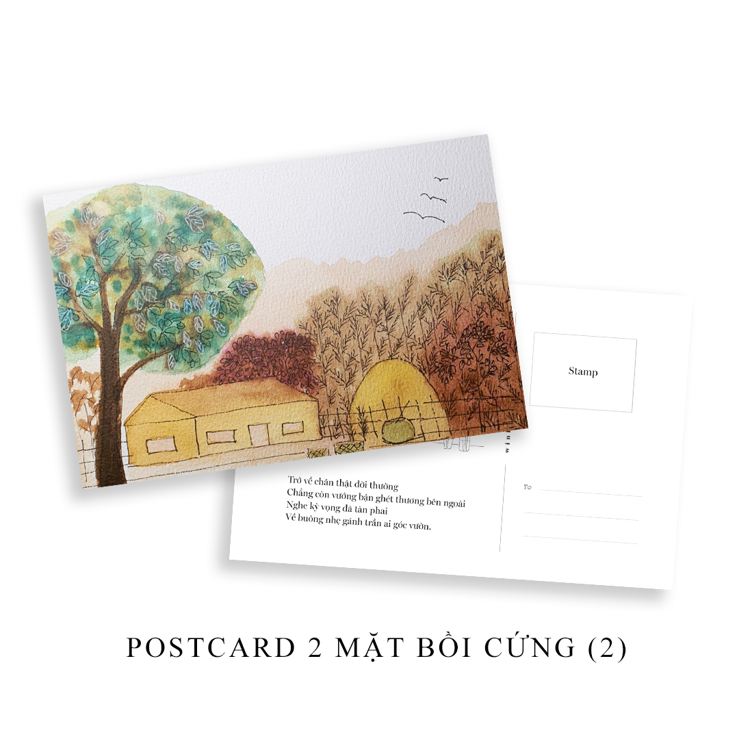 vườn tôi có cây lá bình yên - tặng kèm 1 bookmark bế 2 mặt bồi cứng + 3 postcard 2 mặt bồi cứng - Ảnh 5