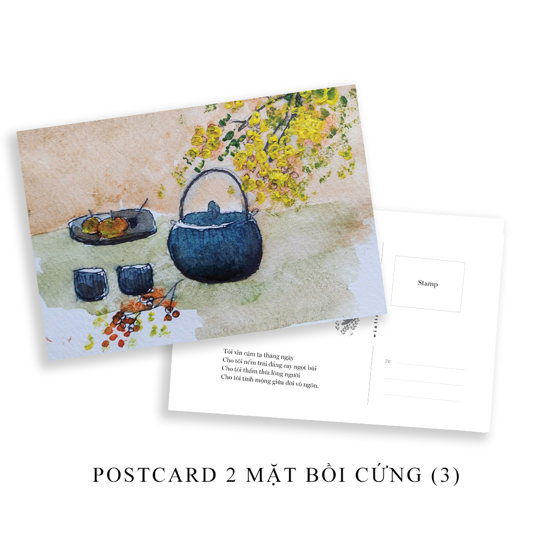 vườn tôi có cây lá bình yên - tặng kèm 1 bookmark bế 2 mặt bồi cứng + 3 postcard 2 mặt bồi cứng - Ảnh 6