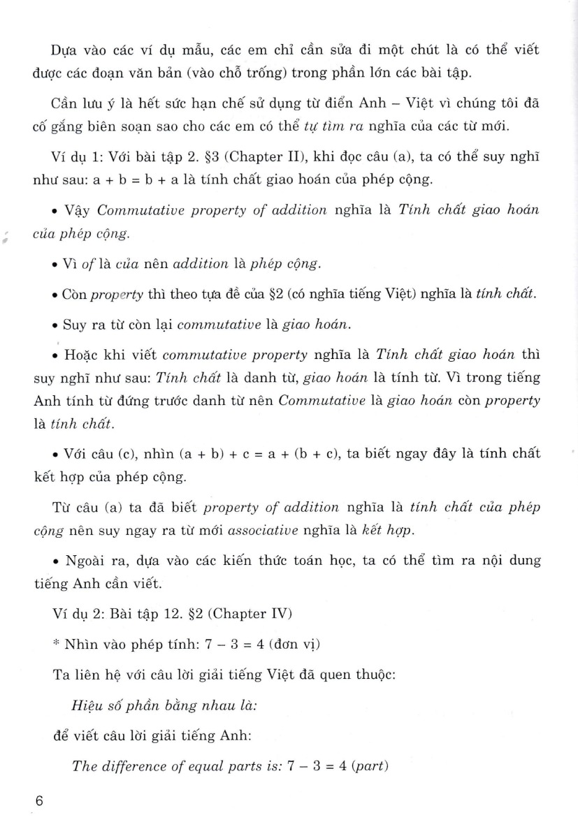 we learn maths in english - em học toán bằng tiếng anh 4 (dùng chung cho các bộ sgk hiện hành) - Ảnh 6