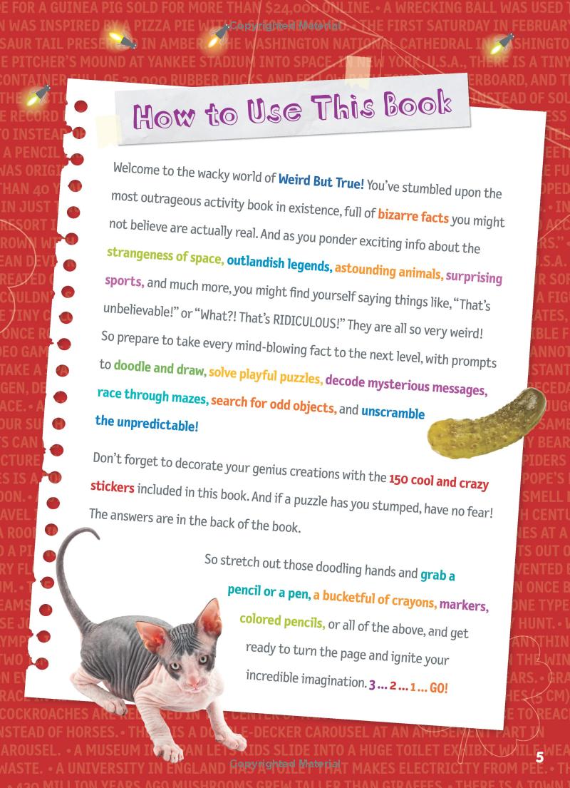 weird but true! cool and crazy sticker doodle book - Ảnh 10