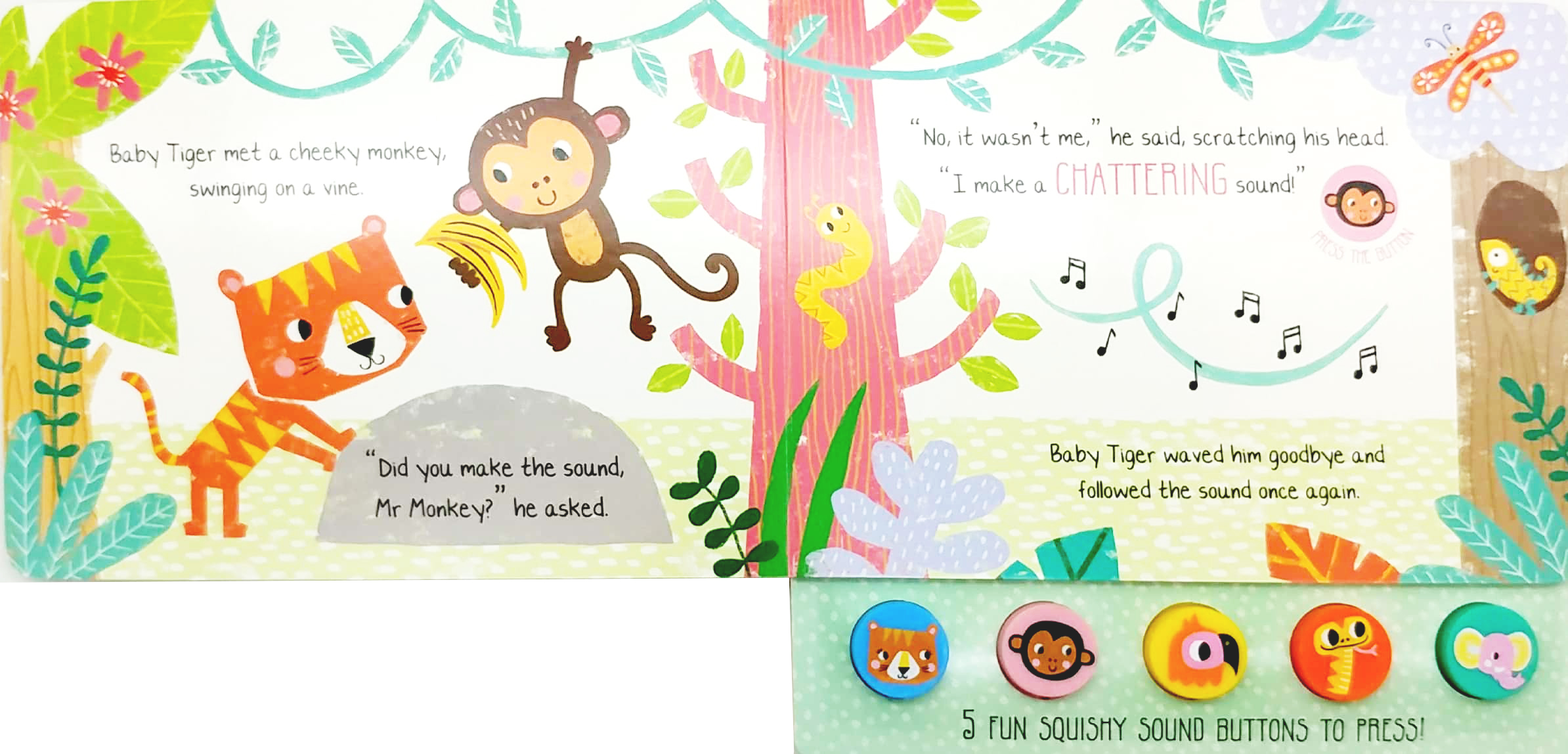 what did tiger hear? - press and play sound book - Ảnh 4