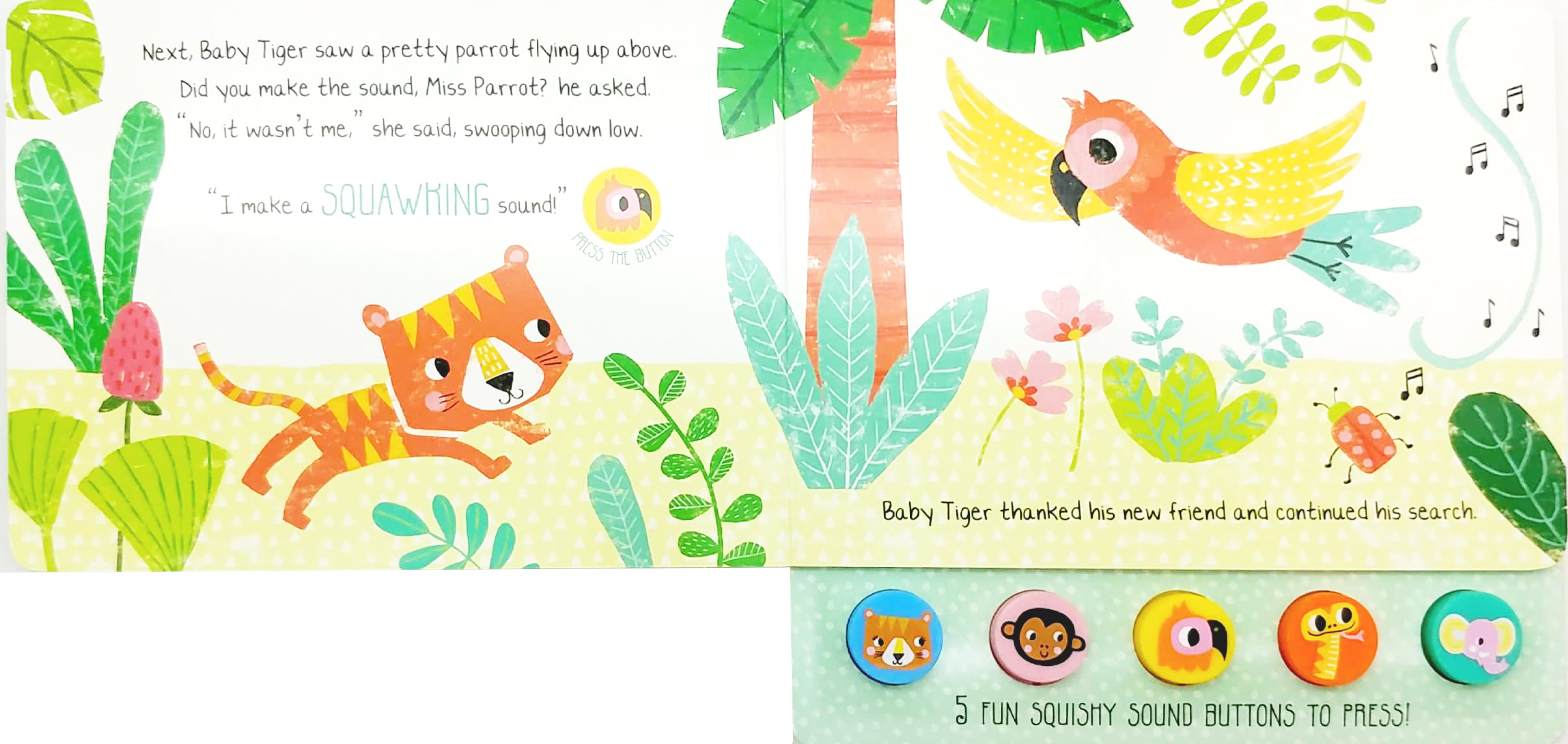 what did tiger hear? - press and play sound book - Ảnh 5