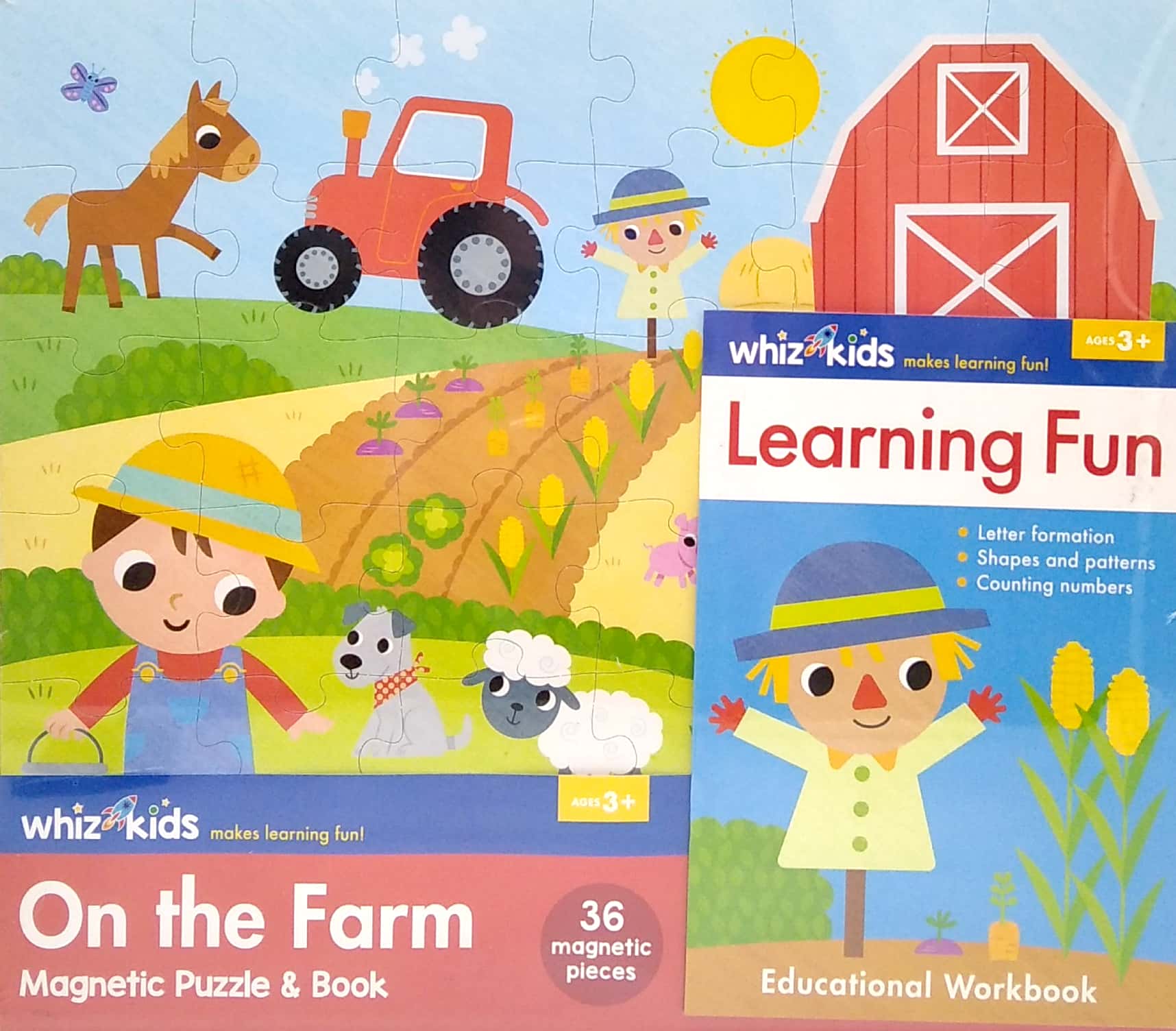 whiz kids magnetic puzzle and book - on the farm - Ảnh 2