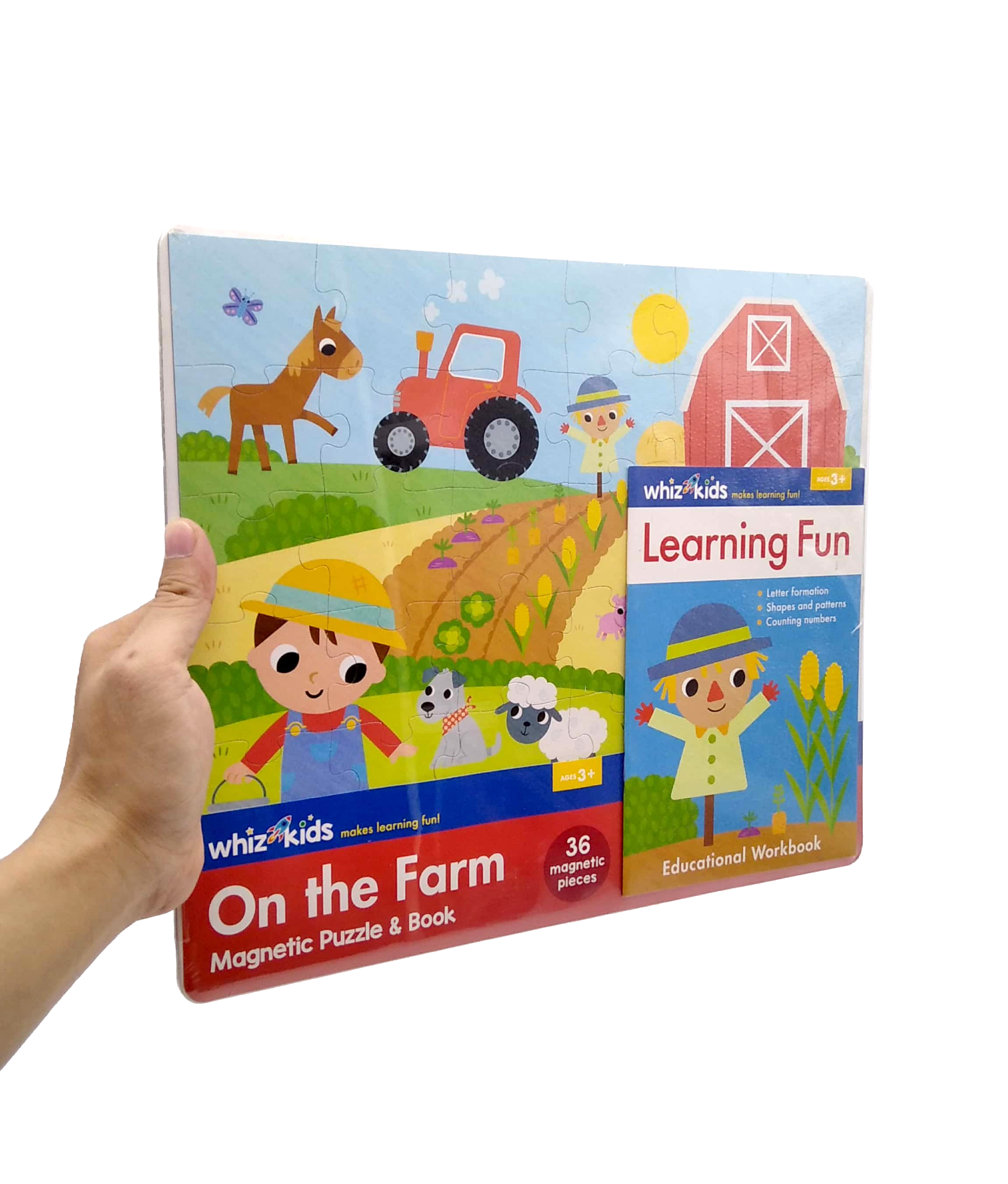 whiz kids magnetic puzzle and book - on the farm - Ảnh 5