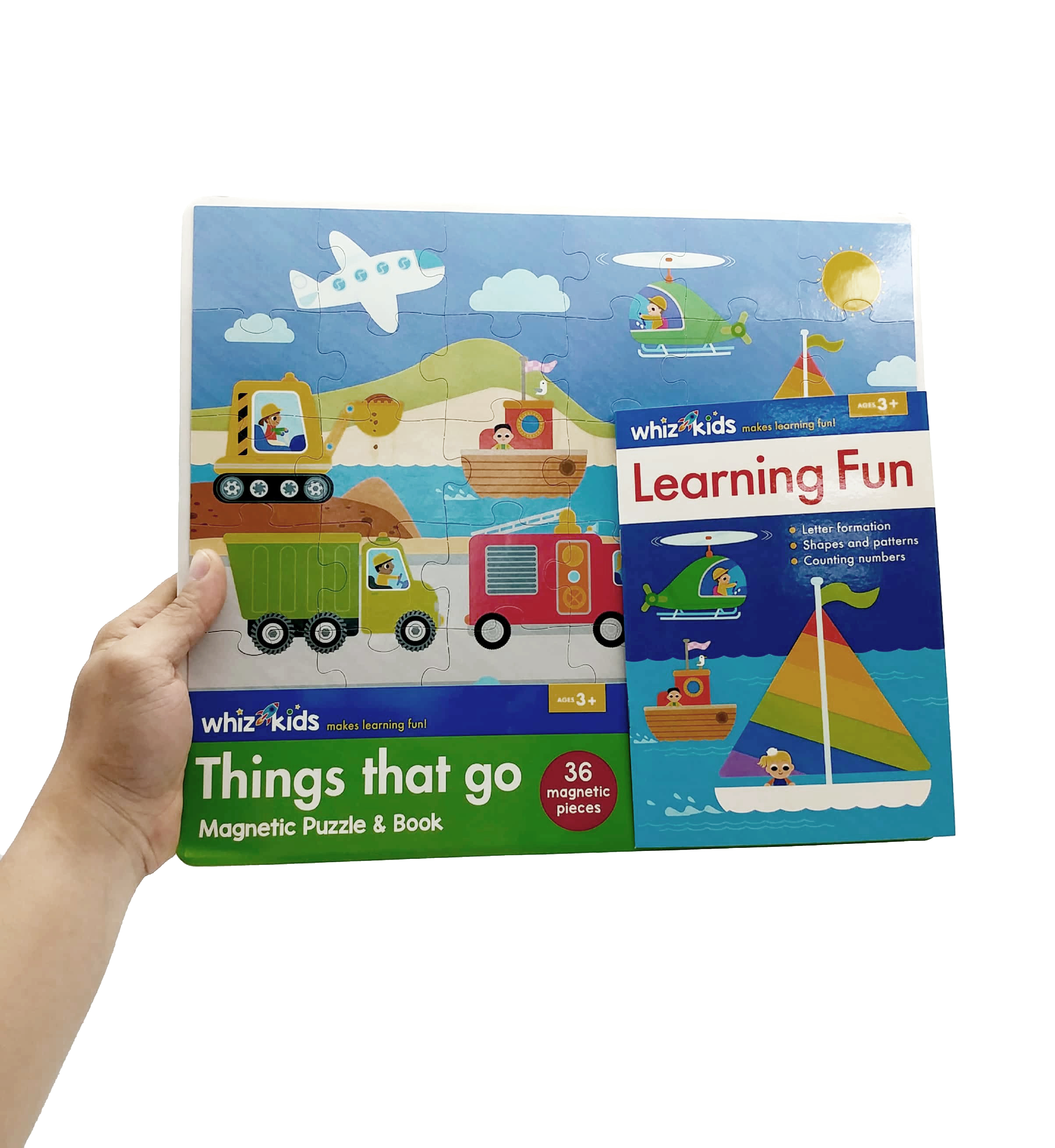 whiz kids magnetic puzzle and book - things that go - Ảnh 7