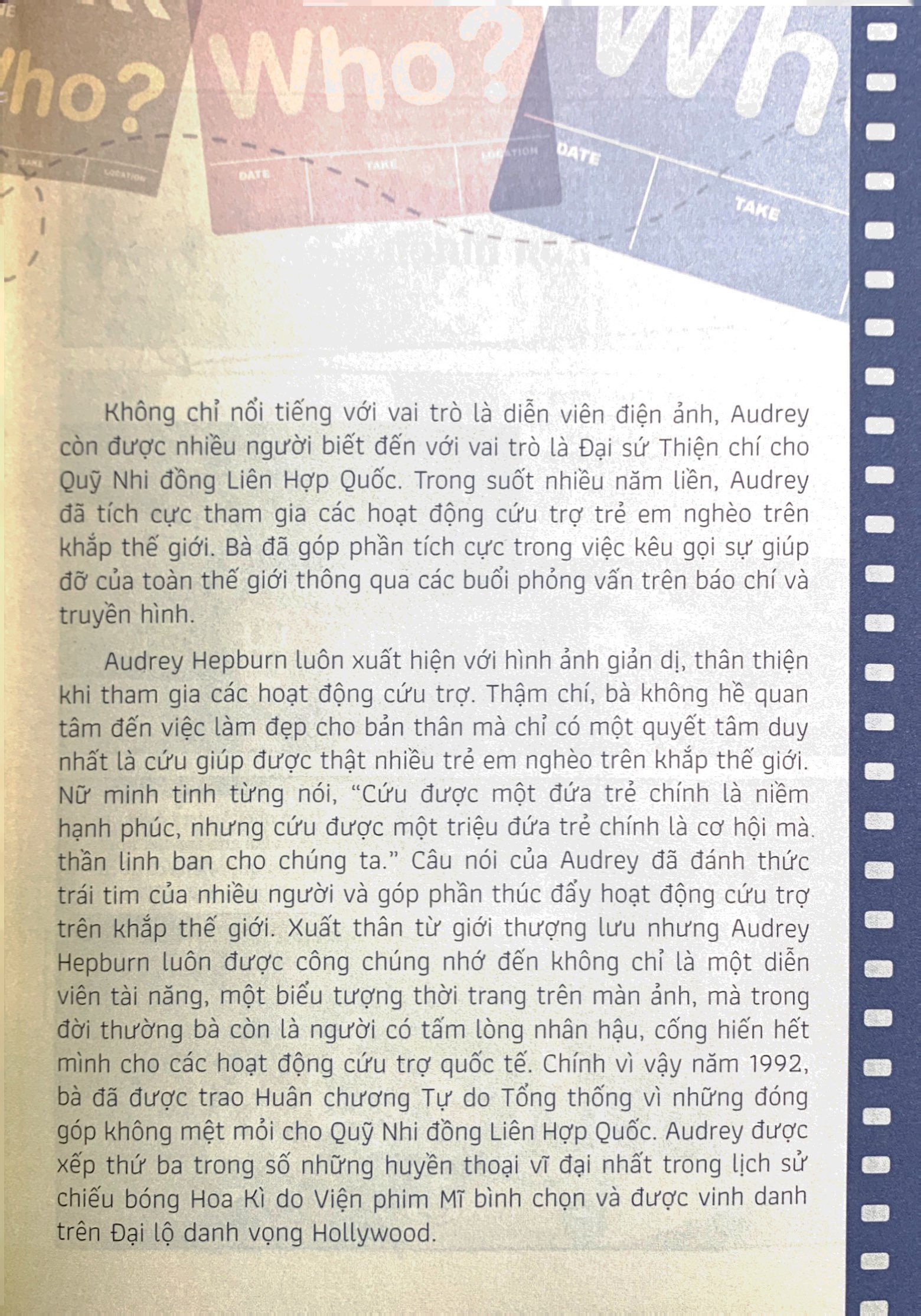 who? chuyện kể về danh nhân thế giới - audrey hepburn (tái bản 2023) - Ảnh 6