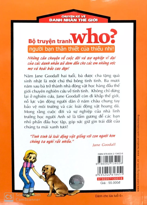 who? chuyện kể về danh nhân thế giới - jane goodall (tái bản 2019) - Ảnh 6
