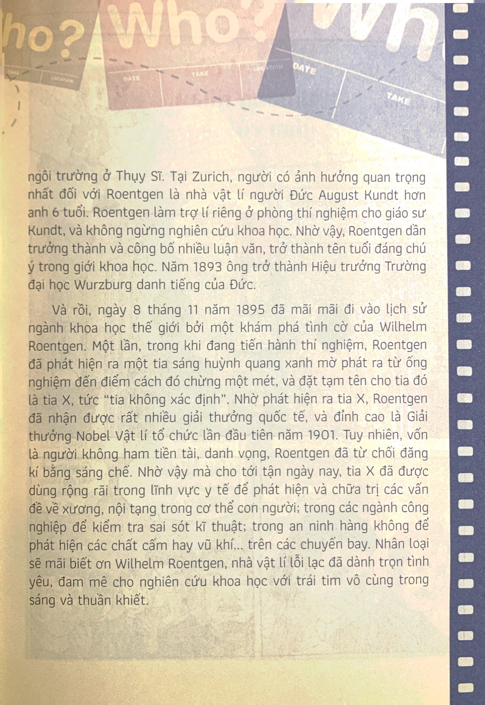 who? chuyện kể về danh nhân thế giới - wilhelm roentgen (tái bản 2019) - Ảnh 7