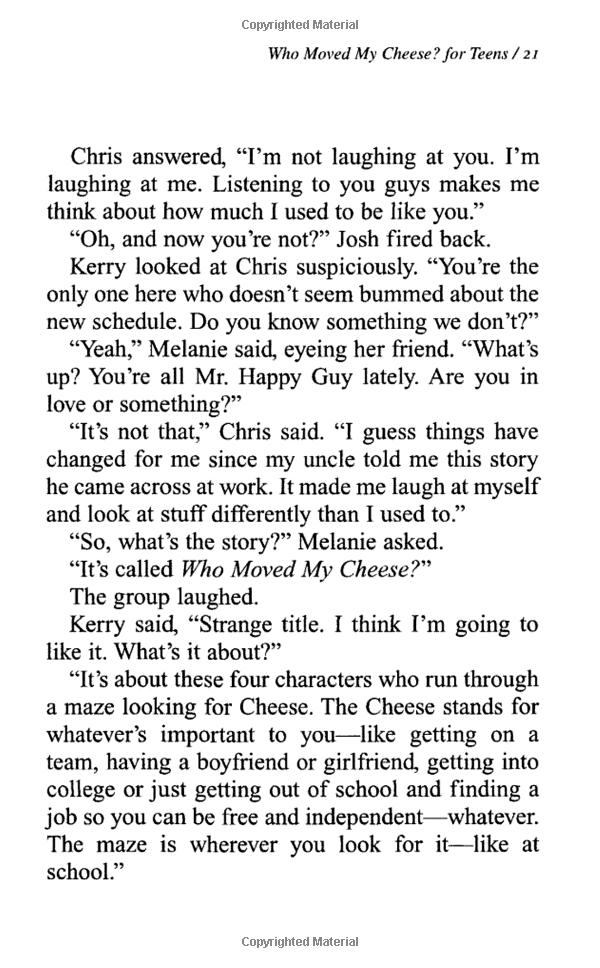 who moved my cheese for teens - Ảnh 10