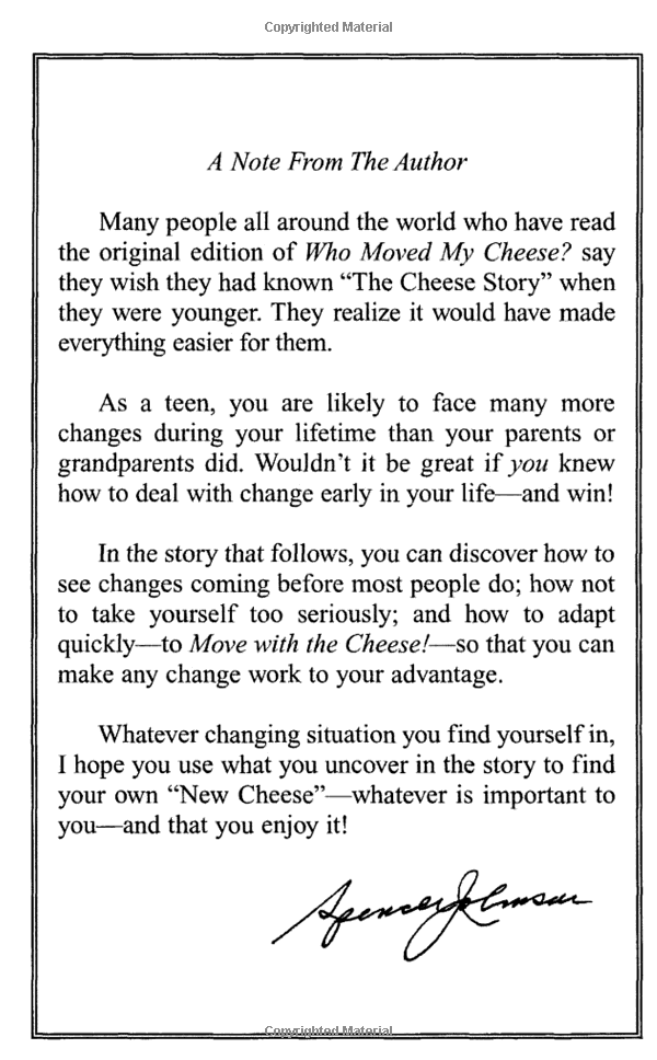 who moved my cheese for teens - Ảnh 3