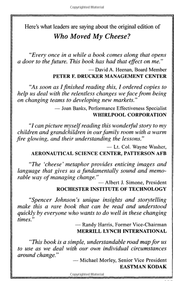 who moved my cheese for teens - Ảnh 6