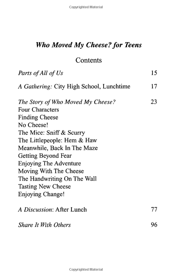 who moved my cheese for teens - Ảnh 7