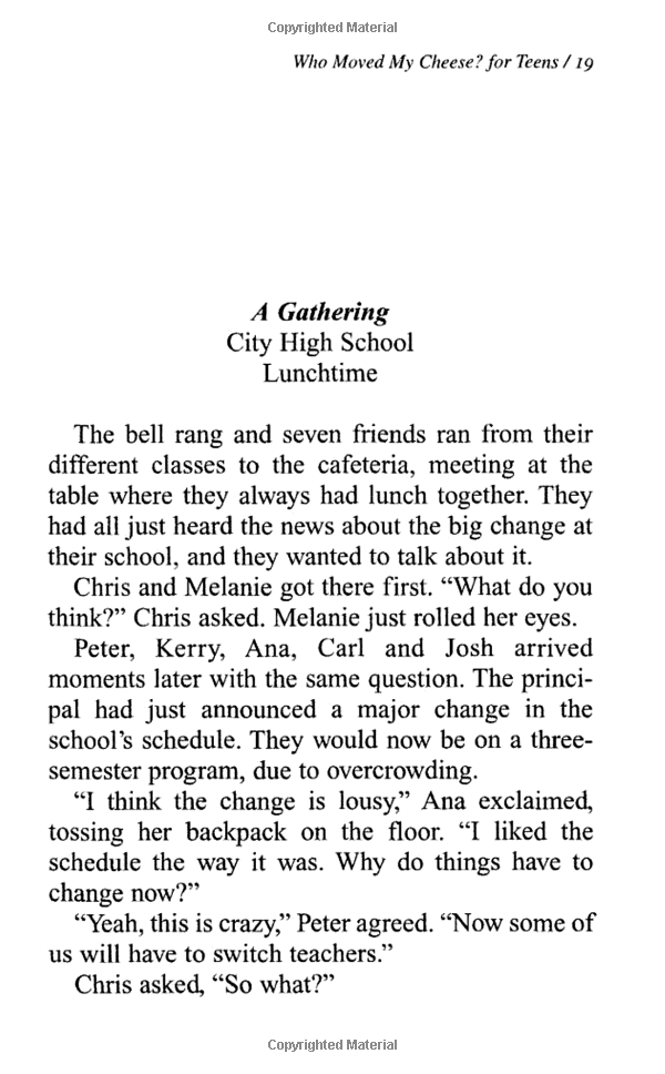 who moved my cheese for teens - Ảnh 8