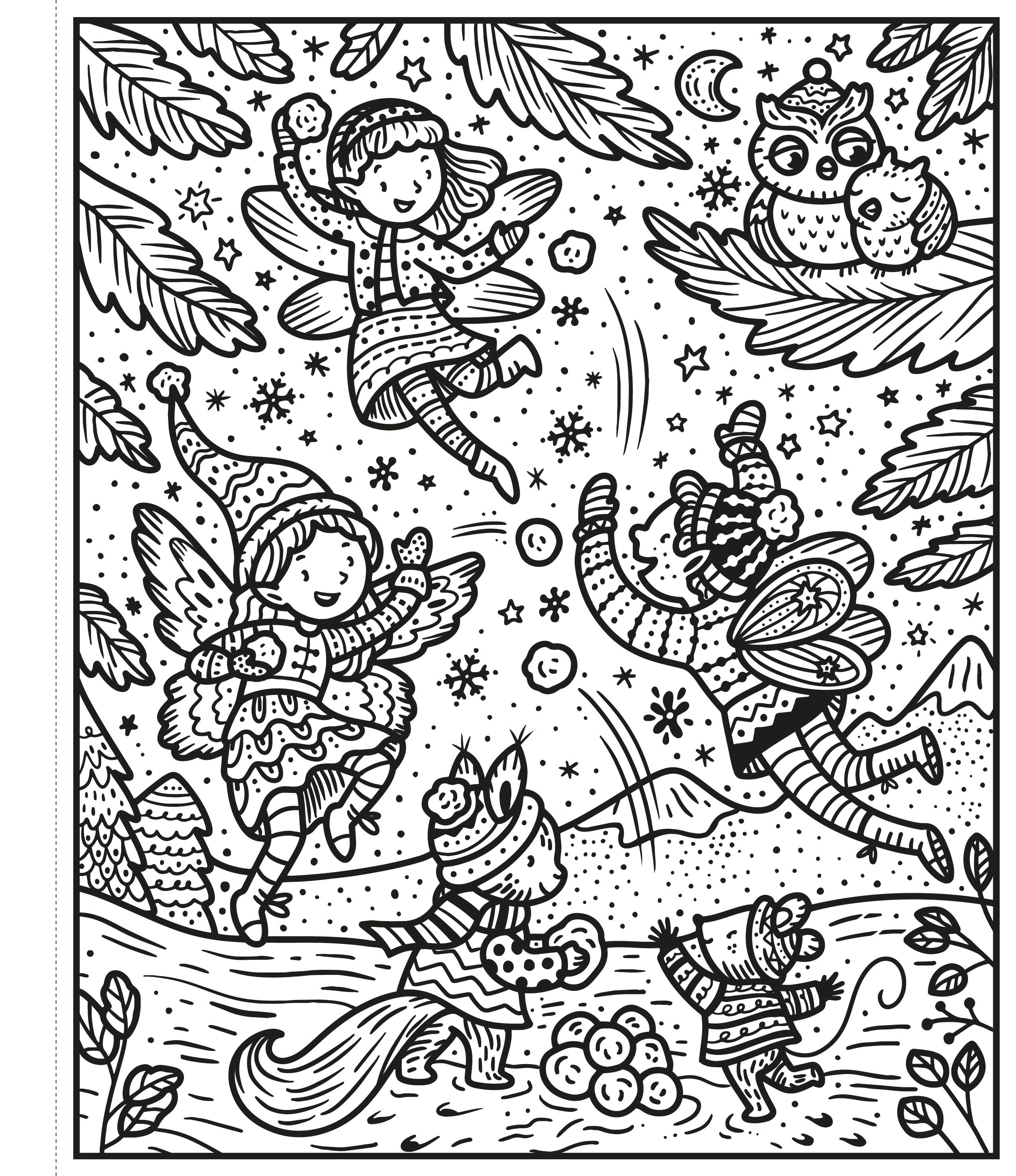 winter wonderland magic painting book - Ảnh 3