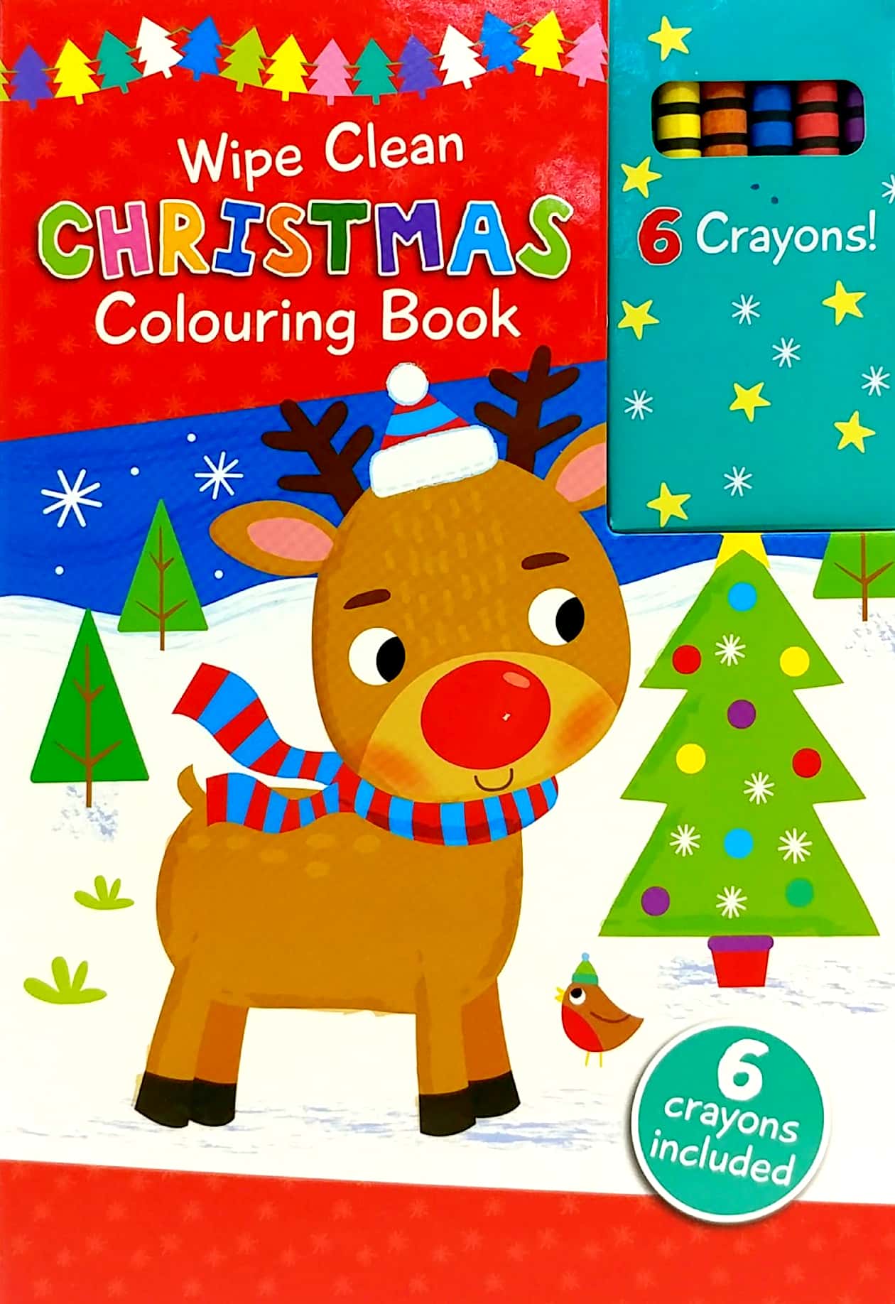 wipe clean colouring books - rudolph - Ảnh 2