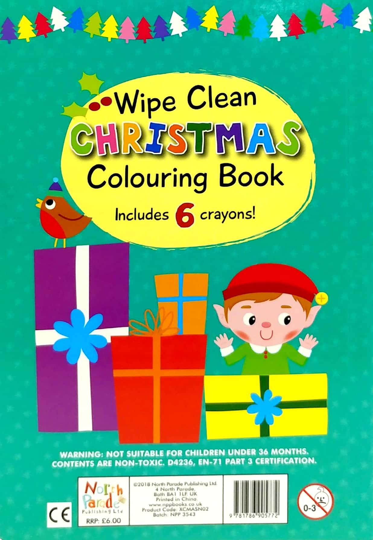wipe clean colouring books - rudolph - Ảnh 6