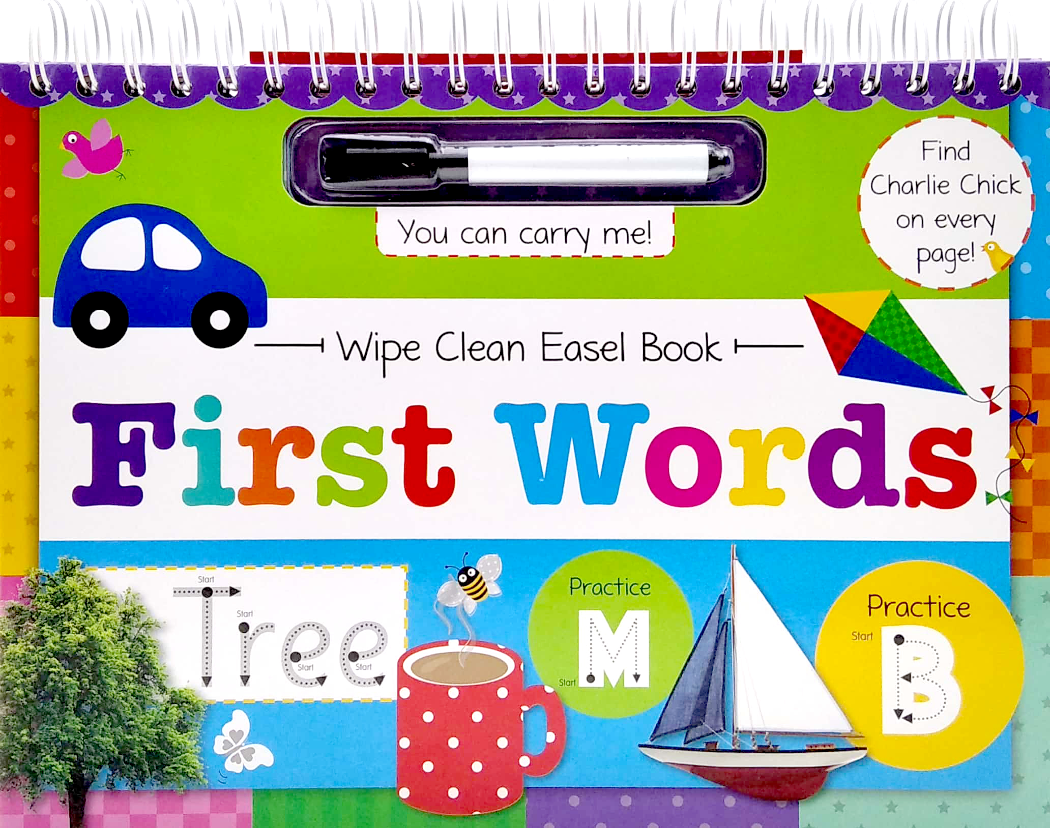 wipe clean easel book with pen - first words - Ảnh 2